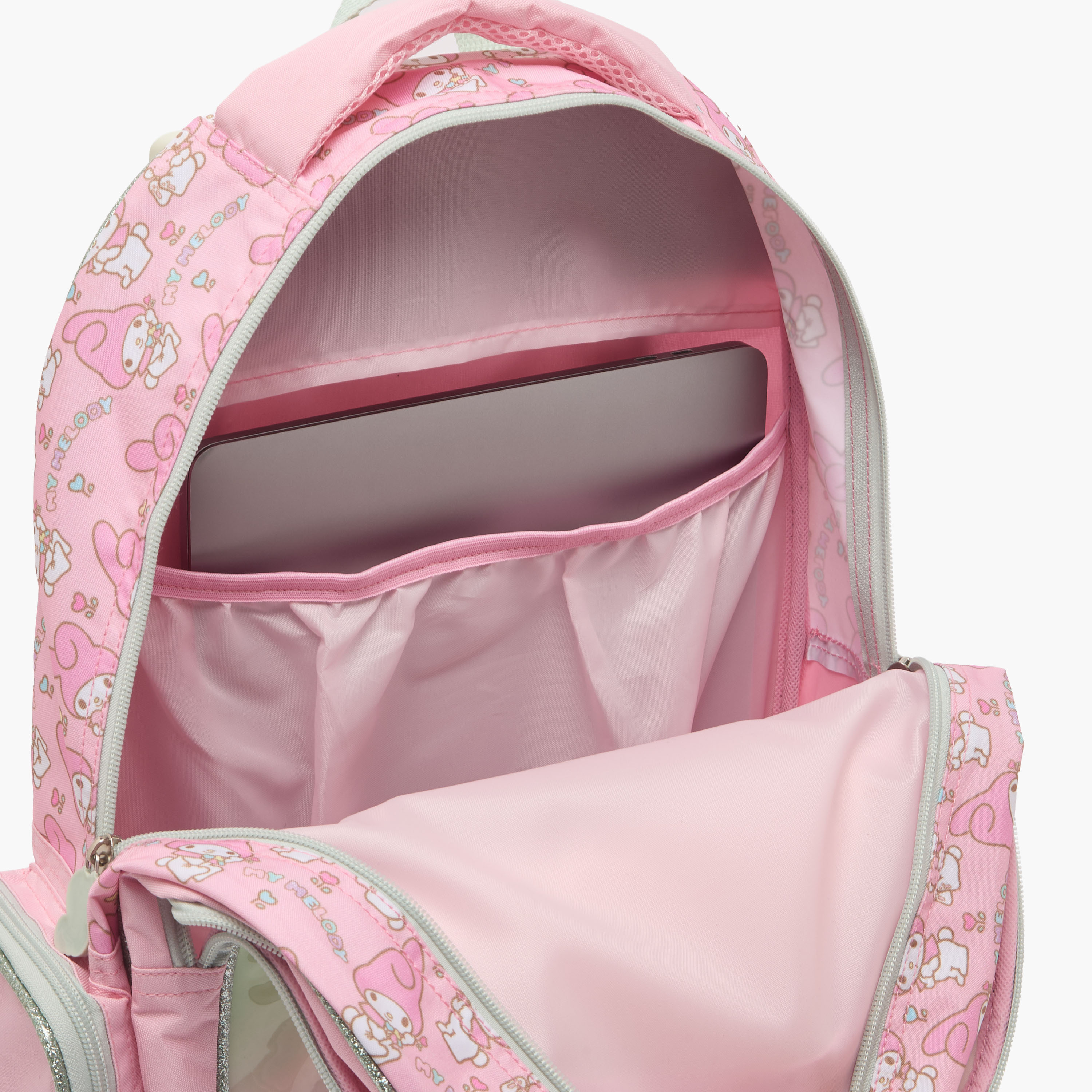 طقم شنطة ترولي بطبعة ماي ميلودي من 5-8 سنة مع شنطة غذاء للبنات - 3 قطع - 16 بوصة-school-bagsandbackpacks-trolleybags-image-8