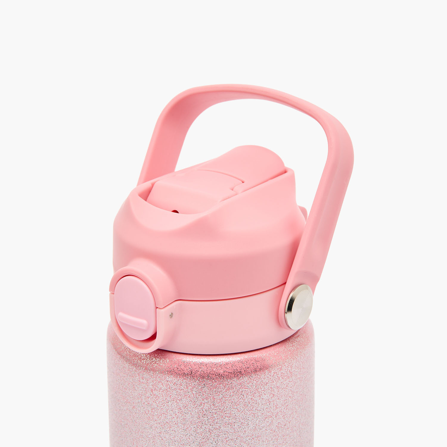 Juniors Glitter Embellished Stainless Steel Water Bottle with Spout and Straw-school-waterbottles-image-5