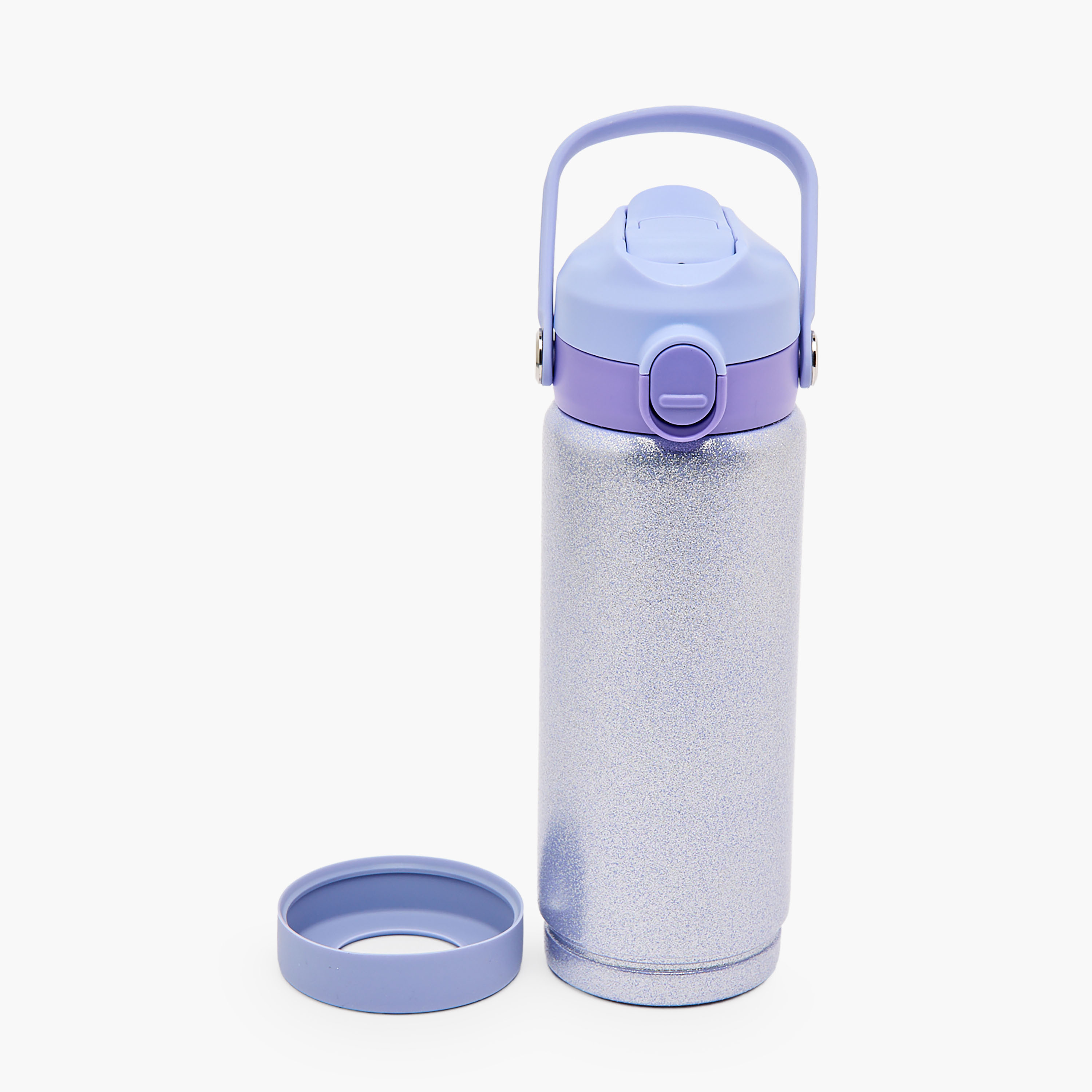 قارورة مياه ستانليس ستيل بفوهة وقشة وزينة جليتر من جونيورز-school-waterbottles-image-3