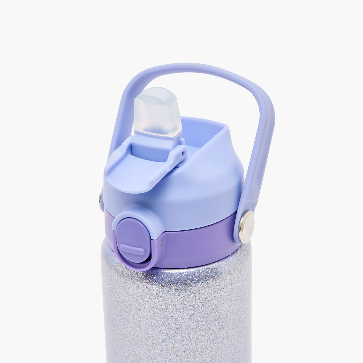 قارورة مياه ستانليس ستيل بفوهة وقشة وزينة جليتر من جونيورز-school-waterbottles-image-6