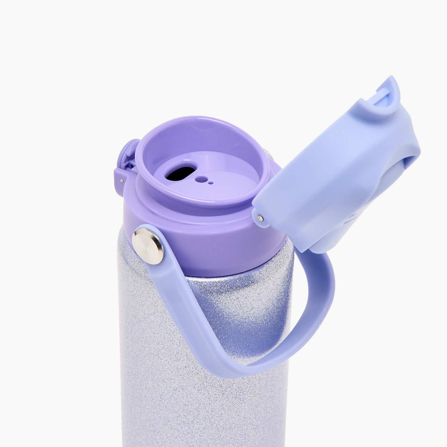 قارورة مياه ستانليس ستيل بفوهة وقشة وزينة جليتر من جونيورز-school-waterbottles-image-7