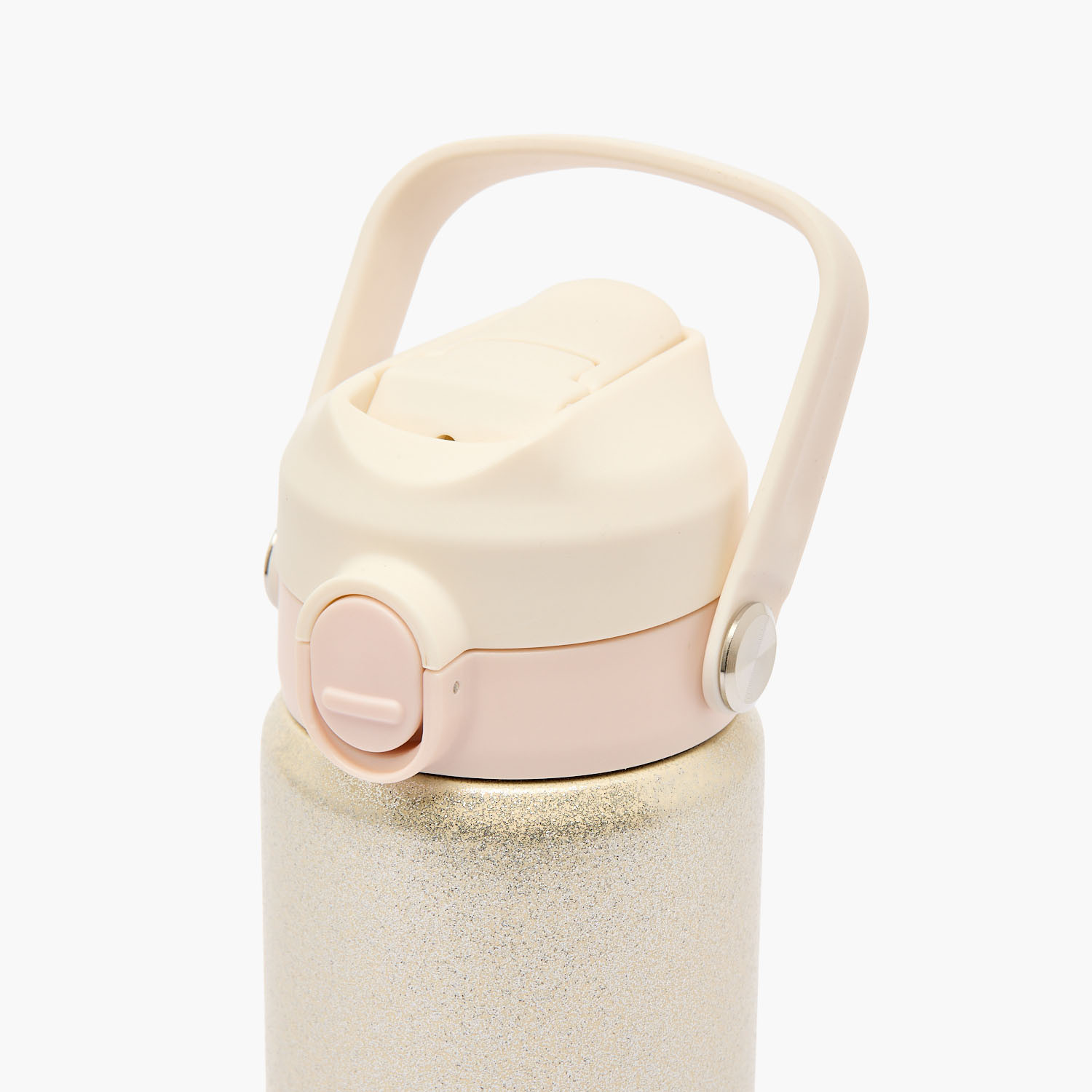 Juniors Glitter Embellished Stainless Steel Water Bottle with Spout and Straw-school-waterbottles-image-5