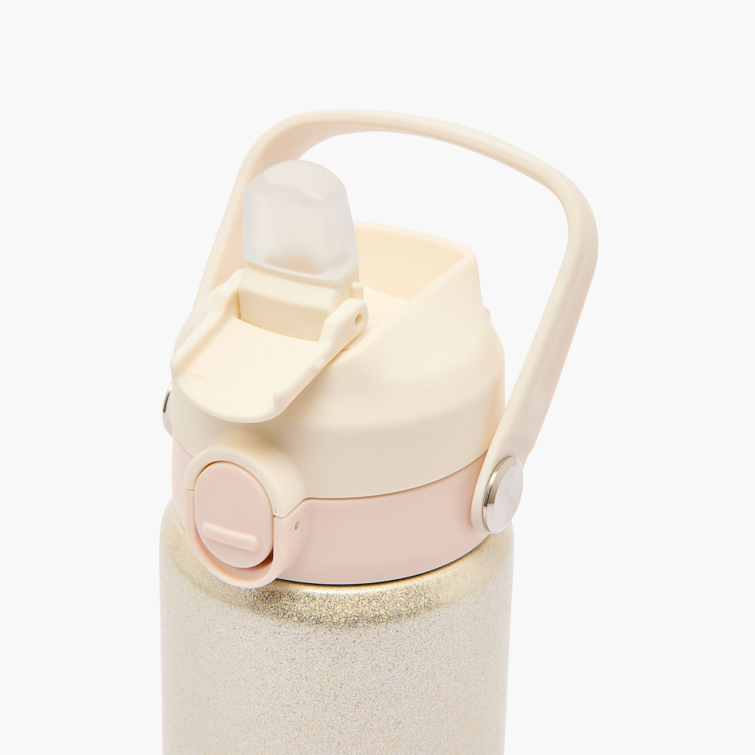 Juniors Glitter Embellished Stainless Steel Water Bottle with Spout and Straw-school-waterbottles-image-6