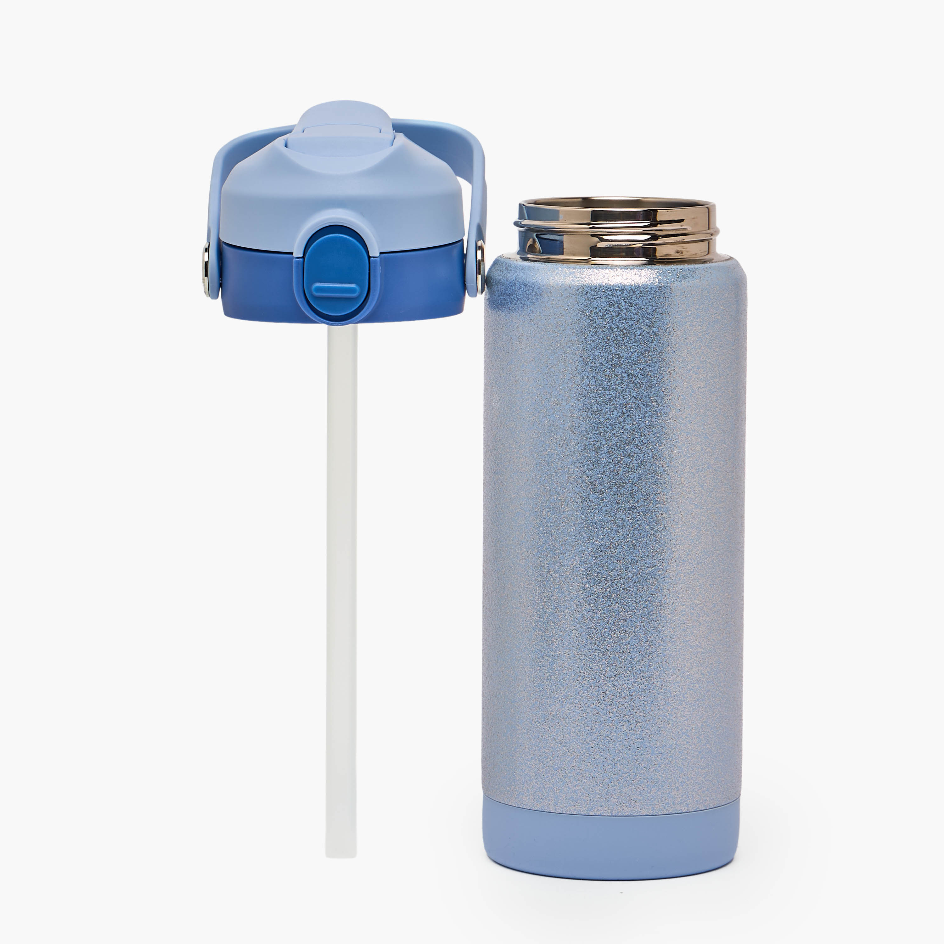 قارورة مياه ستانليس ستيل لامعة بفوهة وقشة من جونيورز-school-waterbottles-image-2