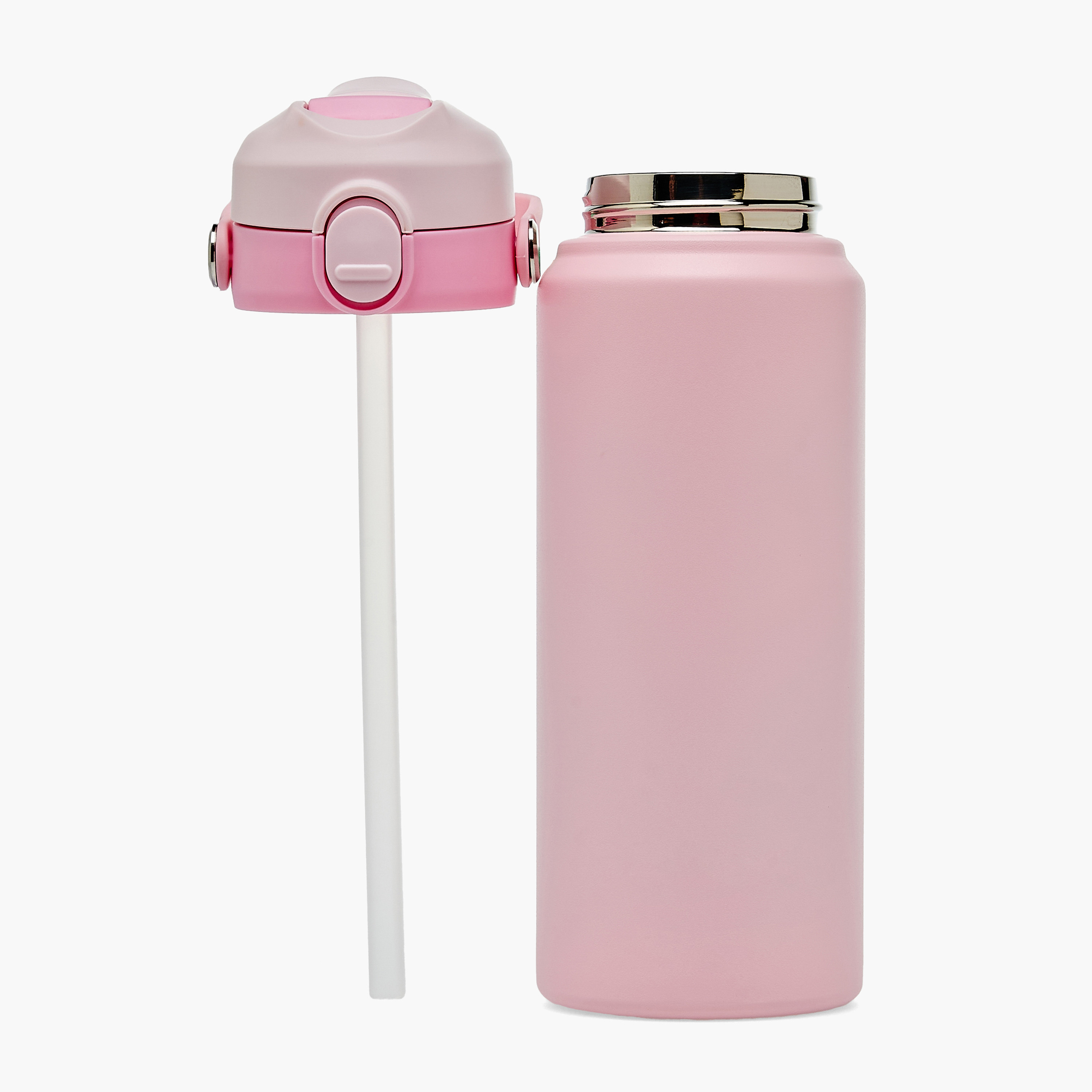 Juniors Solid Stainless Steel Water Bottle with Flip Spout and Handle-school-waterbottles-image-2