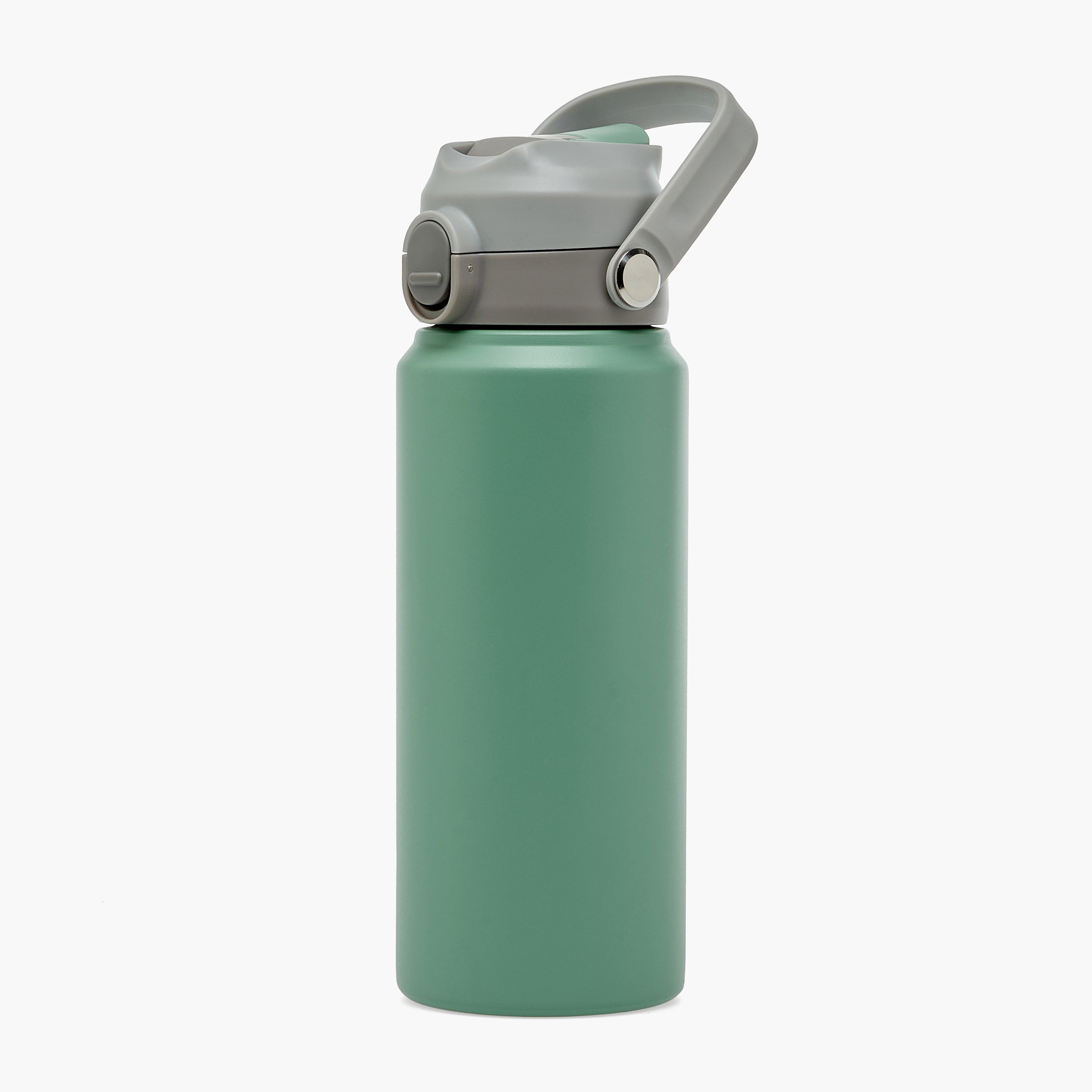 Juniors Solid Stainless Steel Water Bottle with Flip Spout and Handle-school-waterbottles-image-1