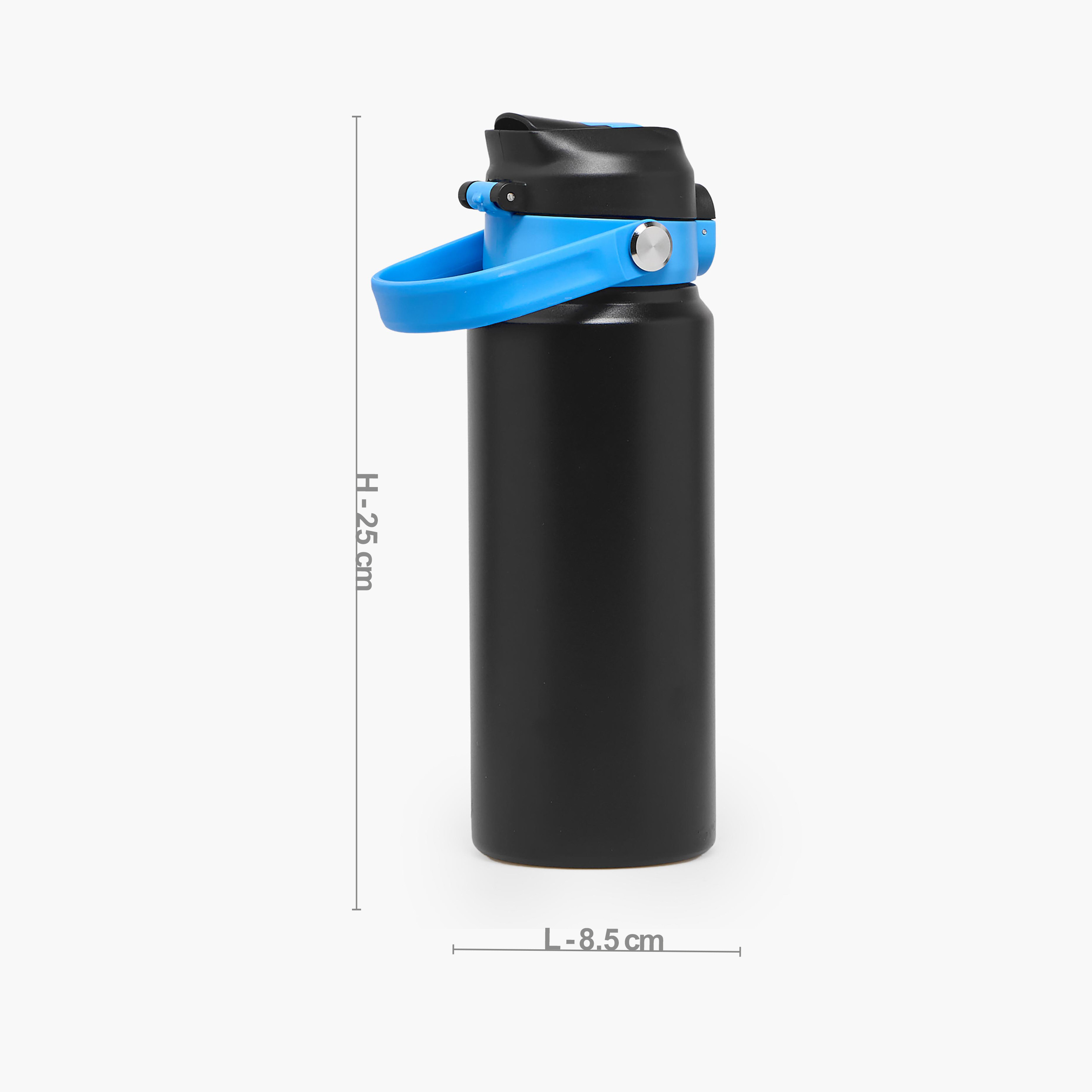 Juniors Solid Stainless Steel Water Bottle with Flip Spout and Handle-school-waterbottles-image-3