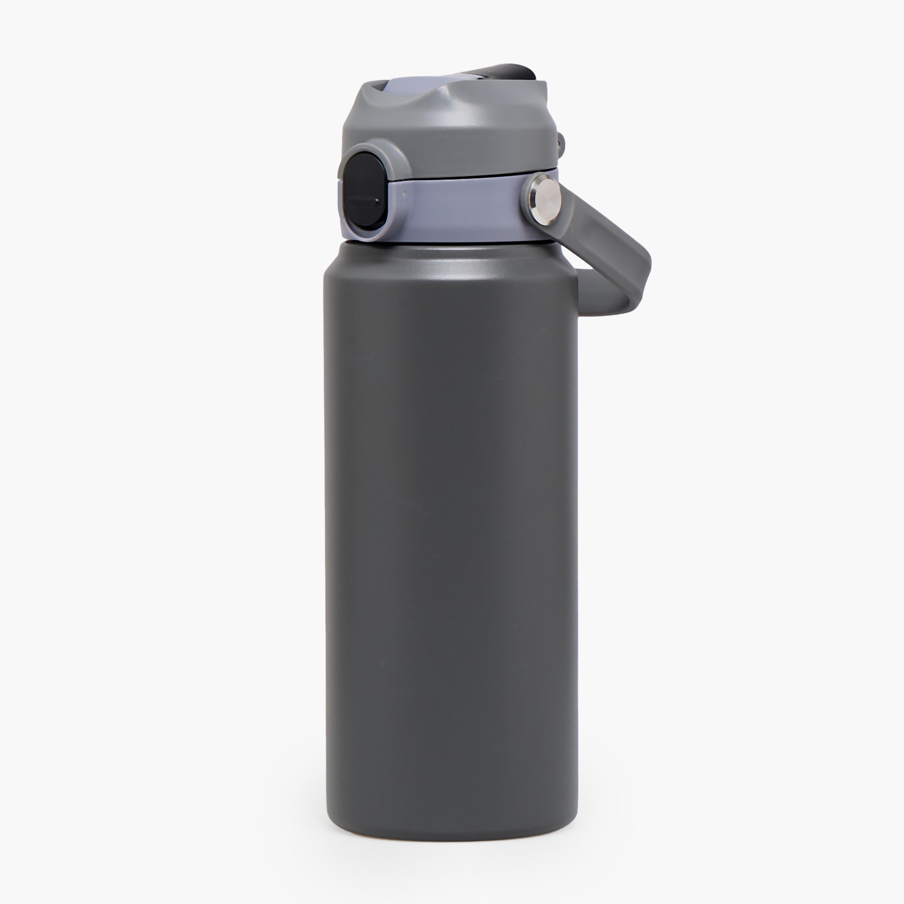 Juniors Solid Stainless Steel Water Bottle with Flip Spout and Handle-school-waterbottles-image-1
