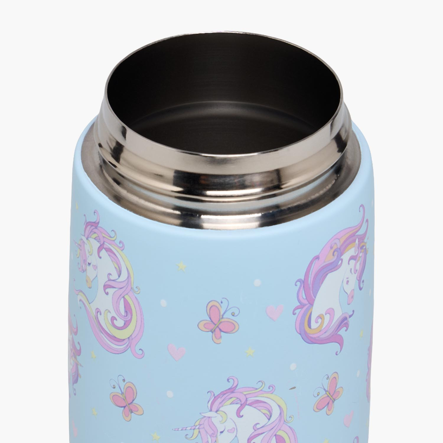 Juniors Unicorn Print Stainless Steel Water Bottle with Flip Spout and Handle-school-waterbottles-image-5