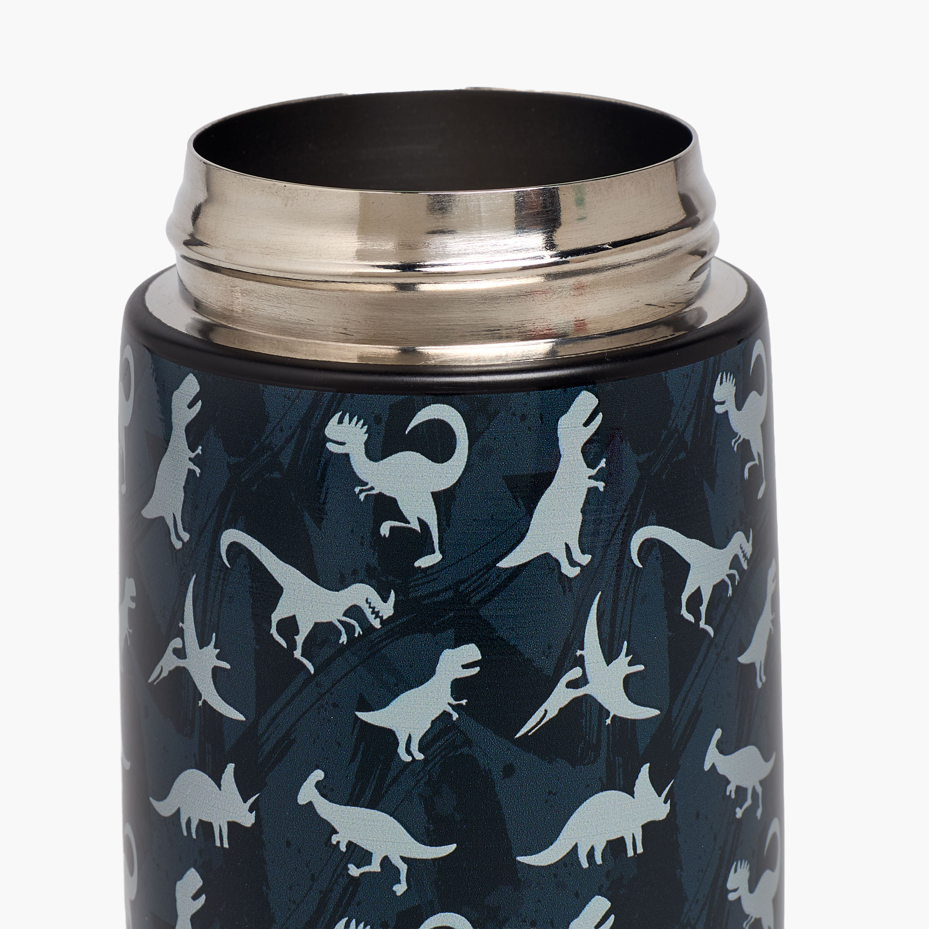 Juniors Dinosaur Print Stainless Steel Water Bottle with Flip Spout and Handle-school-waterbottles-image-6