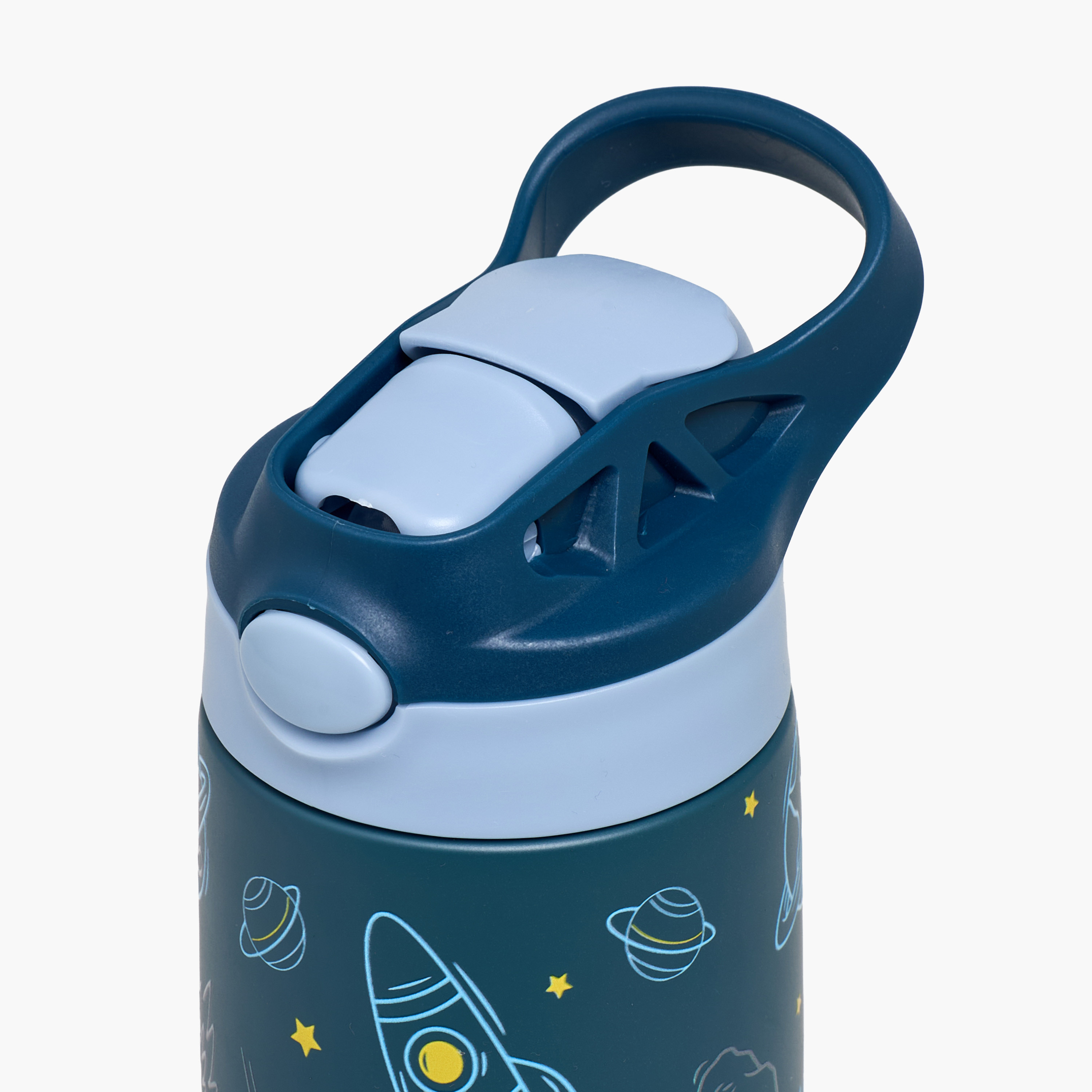 قارورة مياه ستانليس ستيل بمقبض وفوهة قلابة وطبعات فضاء من جونيورز-school-waterbottles-image-4