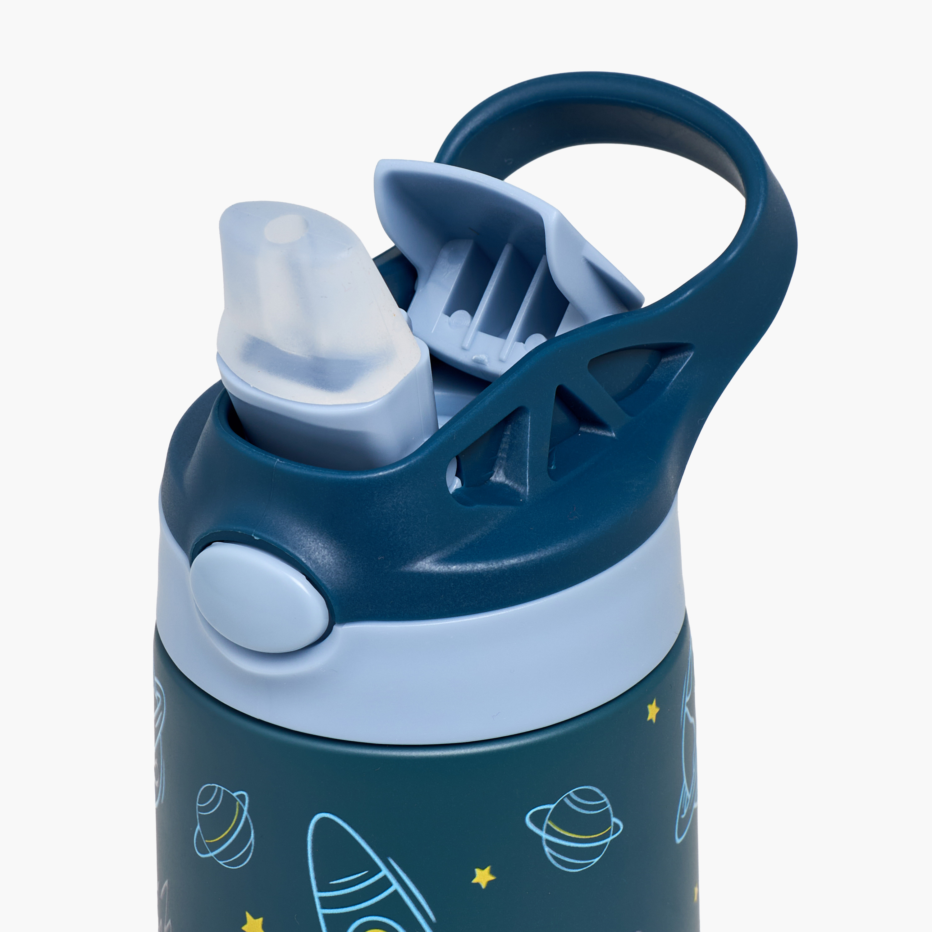 قارورة مياه ستانليس ستيل بمقبض وفوهة قلابة وطبعات فضاء من جونيورز-school-waterbottles-image-5