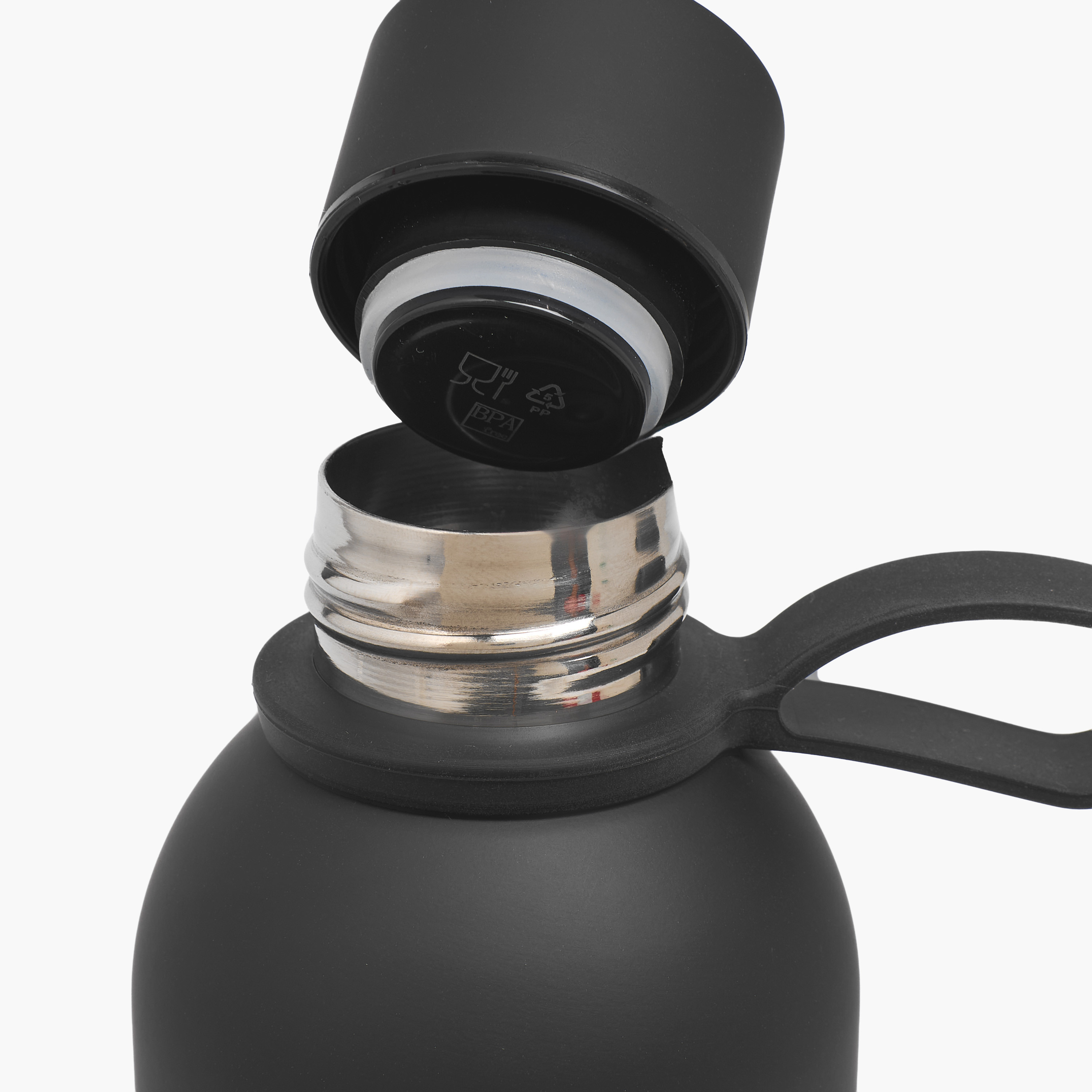 Juniors Solid Stainless Steel Water Bottle with Carry Loop-school-waterbottles-image-6
