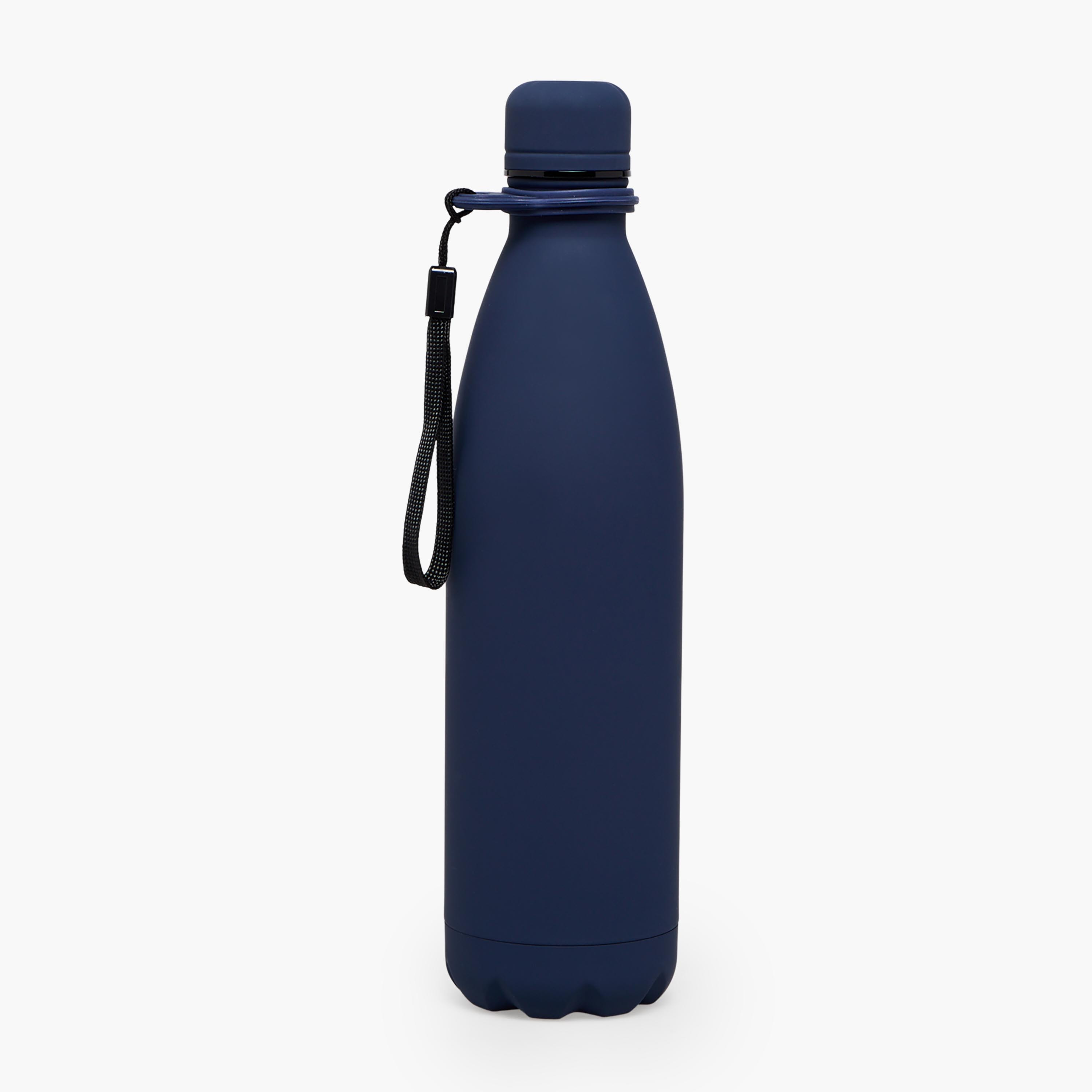 قارورة مياه ستانليس ستيل سادة بفوهة واسعة وحزام معصم من جونيورز-school-waterbottles-image-3