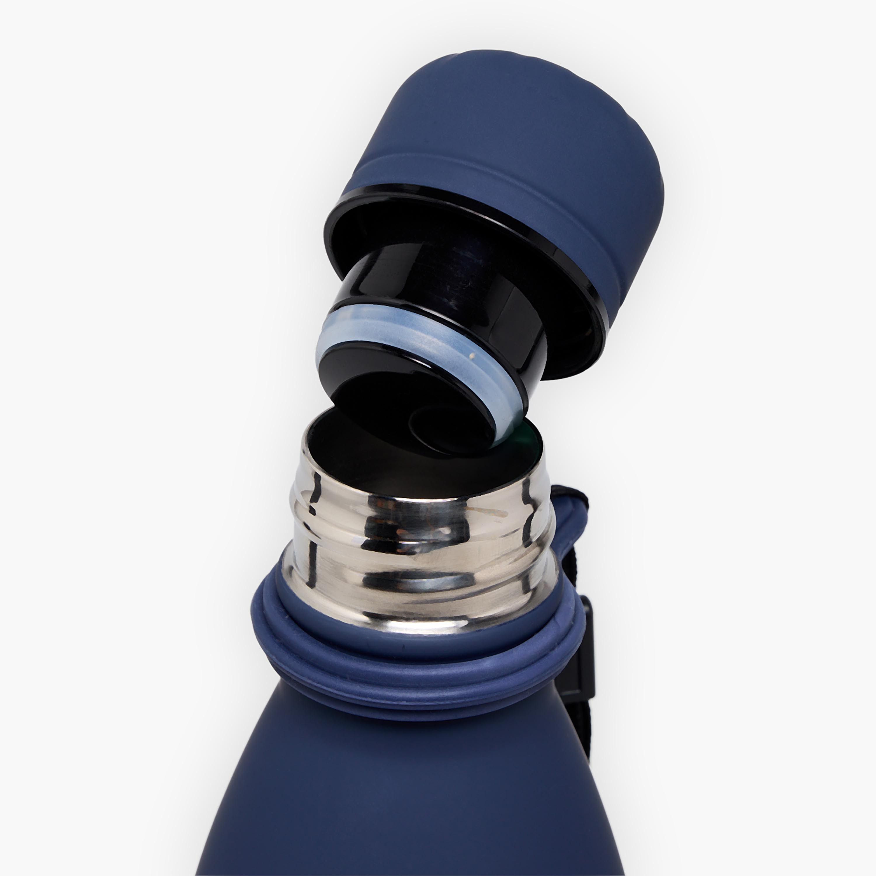 قارورة مياه ستانليس ستيل سادة بفوهة واسعة وحزام معصم من جونيورز-school-waterbottles-image-6