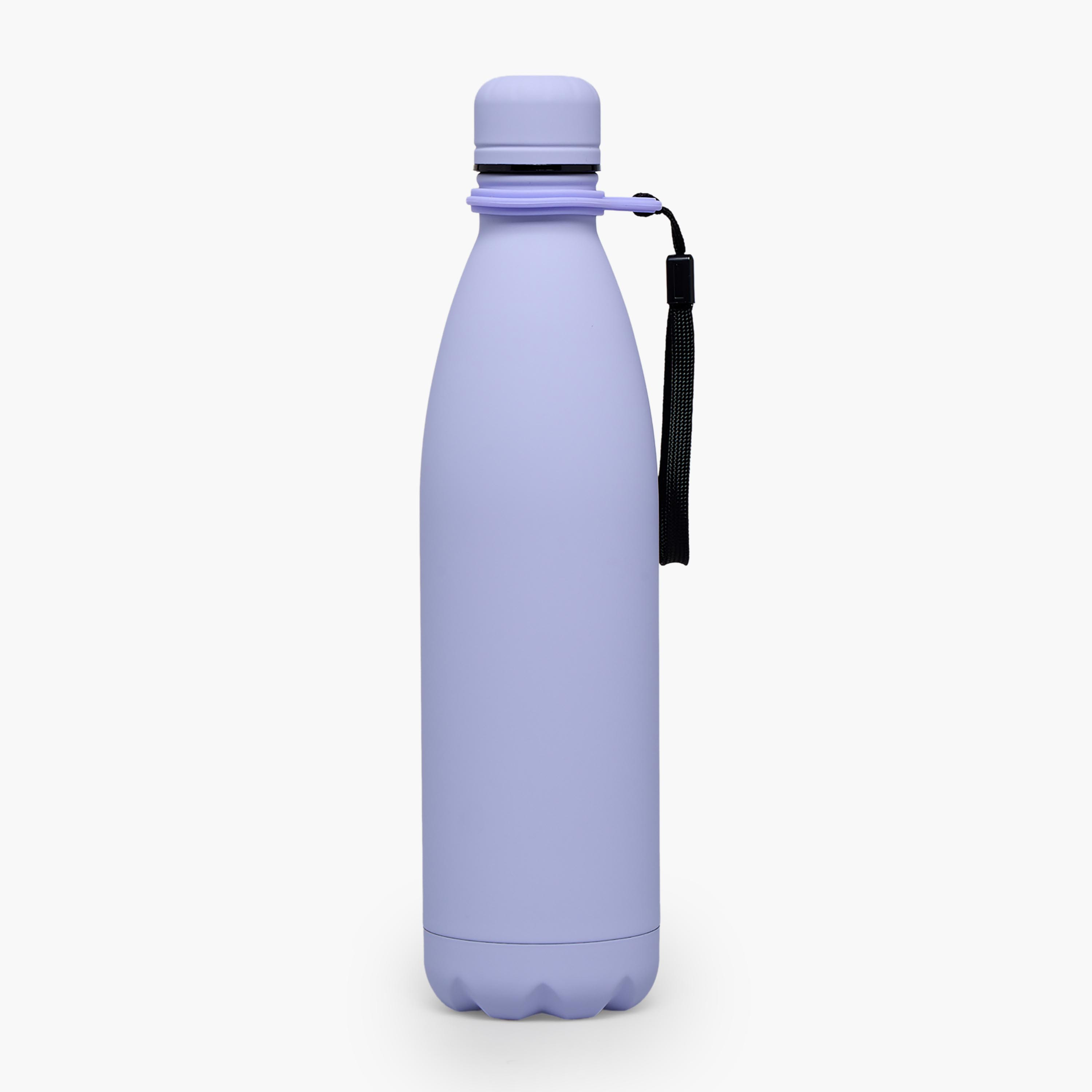 قارورة مياه ستانليس ستيل سادة بفوهة واسعة وحزام معصم من جونيورز-school-waterbottles-image-1