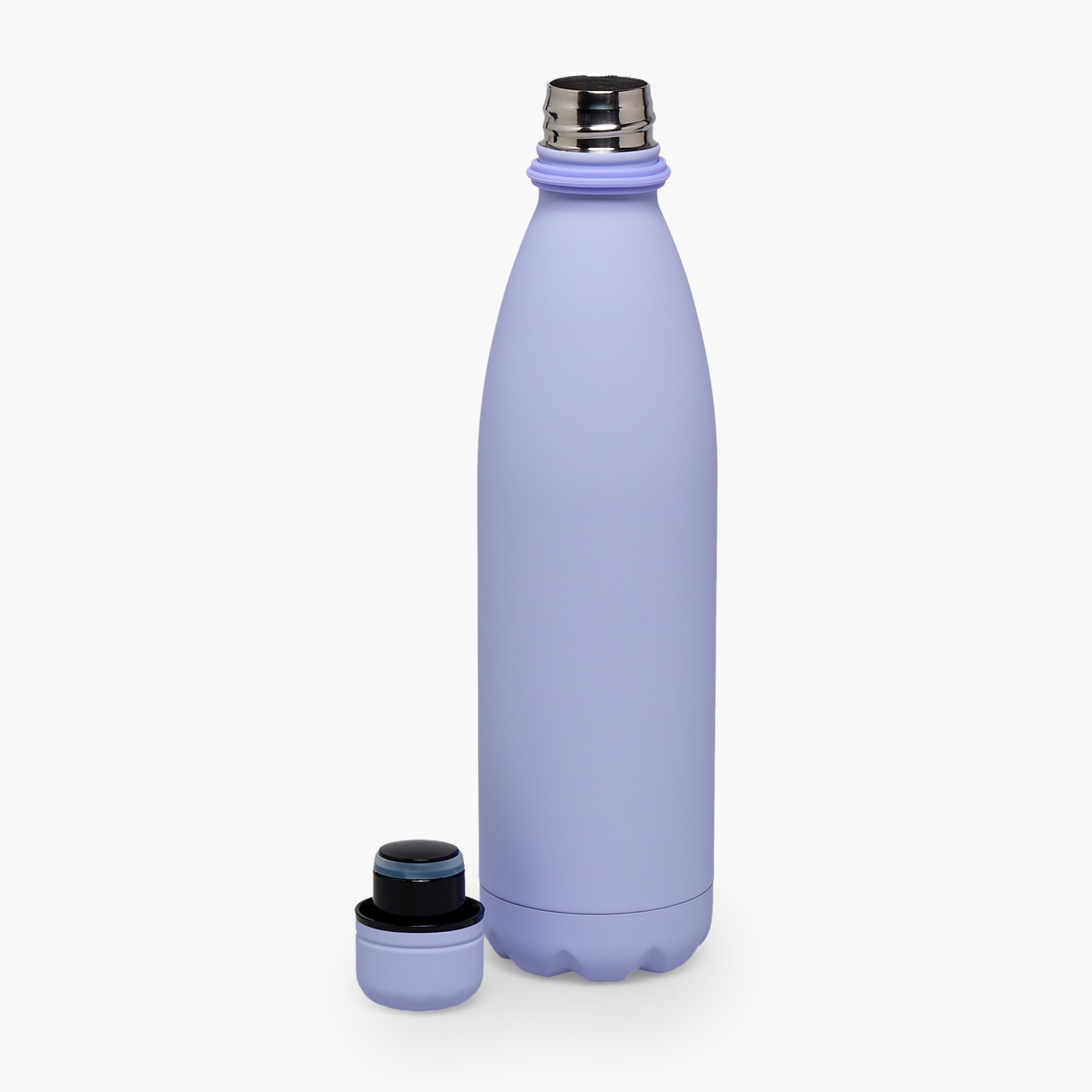 قارورة مياه ستانليس ستيل سادة بفوهة واسعة وحزام معصم من جونيورز-school-waterbottles-image-2
