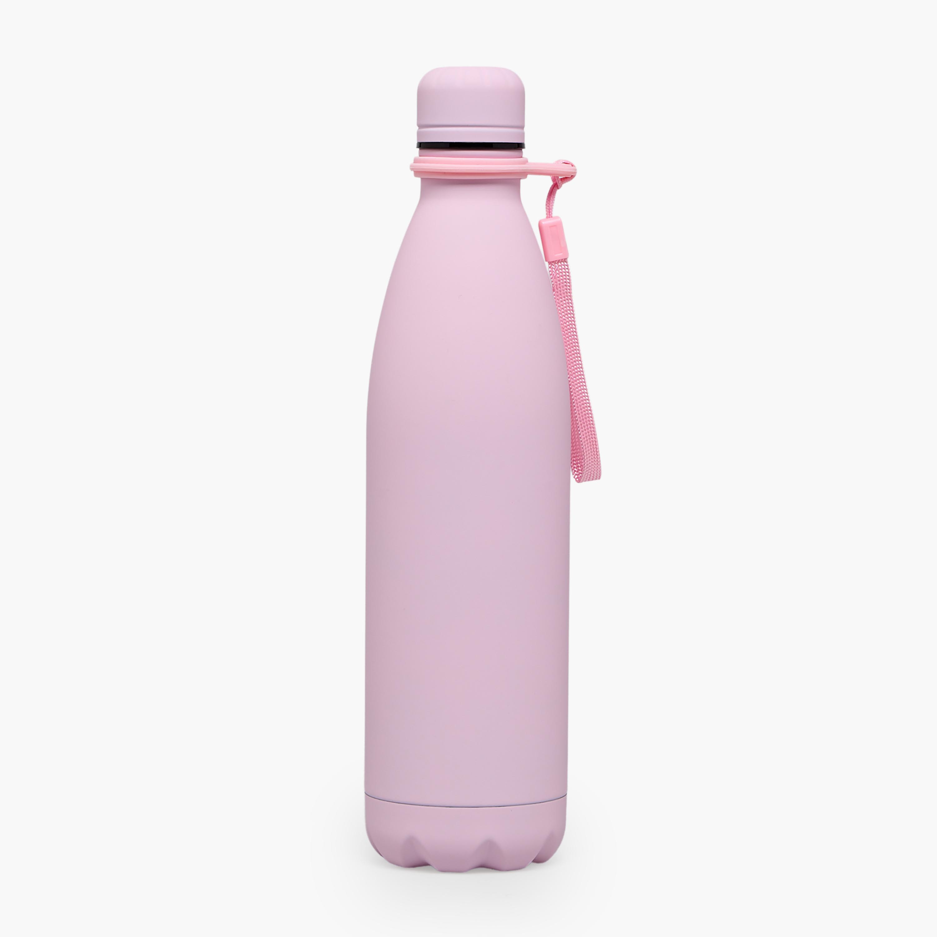 قارورة مياه ستانليس ستيل سادة بفوهة واسعة وحزام معصم من جونيورز-school-waterbottles-image-1