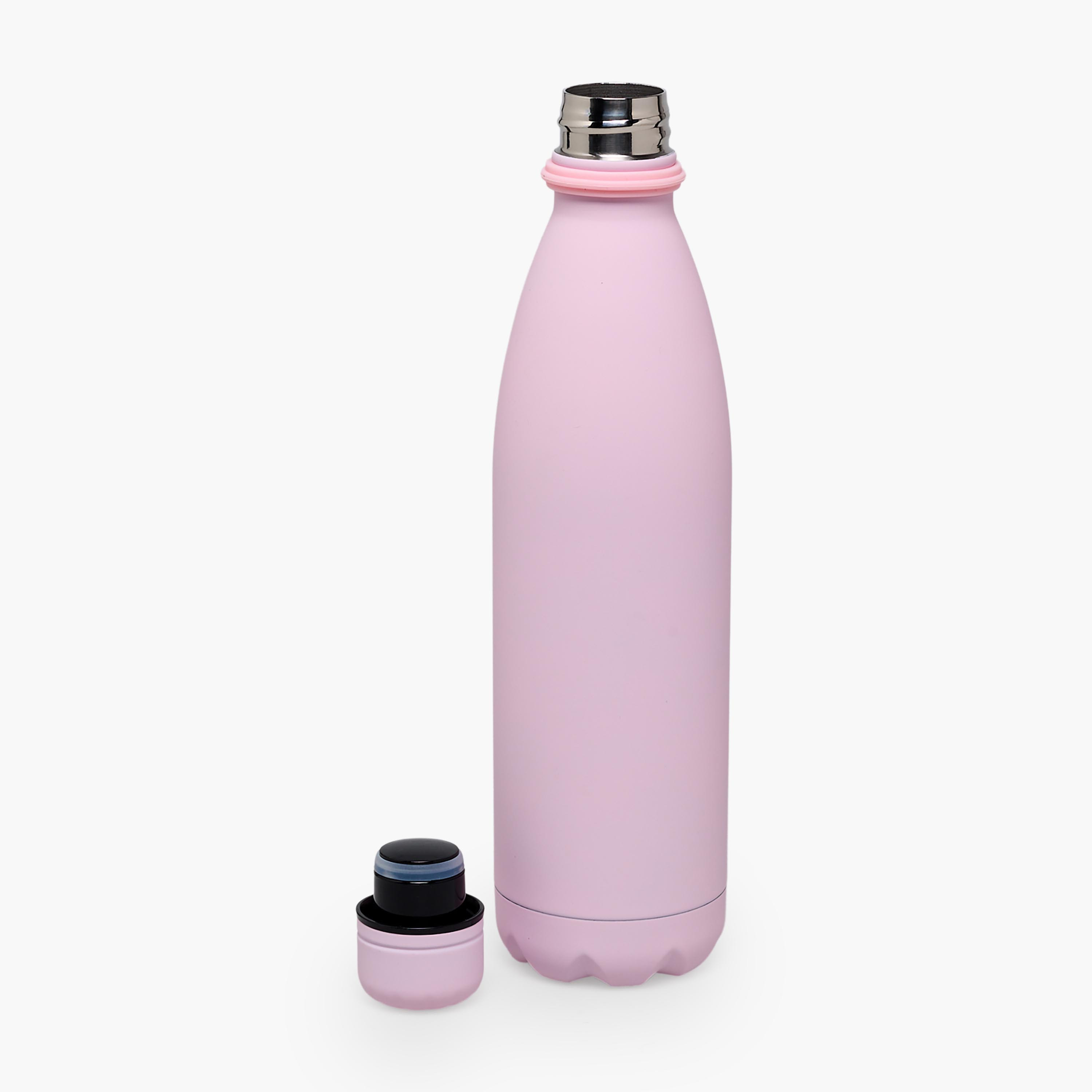 قارورة مياه ستانليس ستيل سادة بفوهة واسعة وحزام معصم من جونيورز-school-waterbottles-image-2