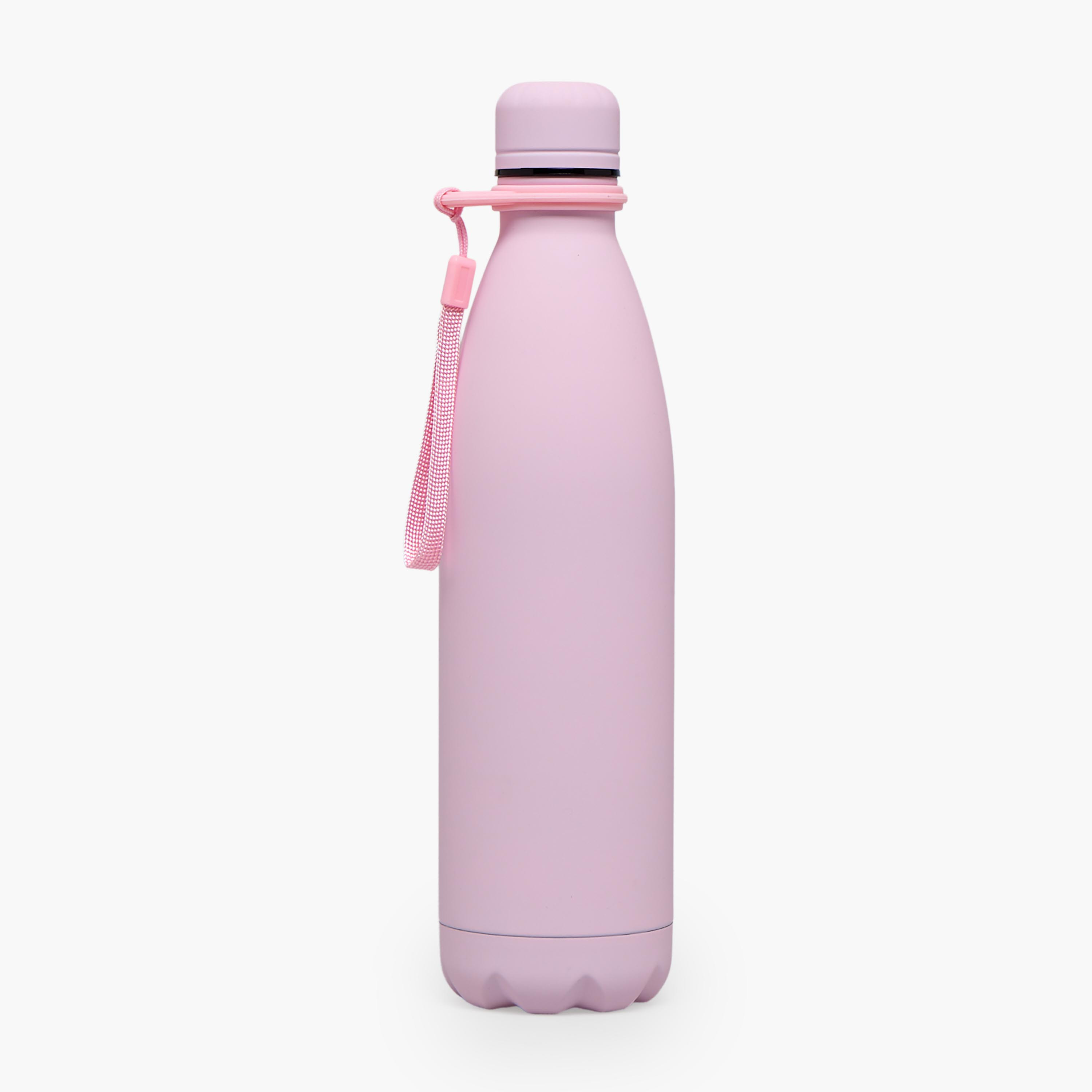 قارورة مياه ستانليس ستيل سادة بفوهة واسعة وحزام معصم من جونيورز-school-waterbottles-image-3