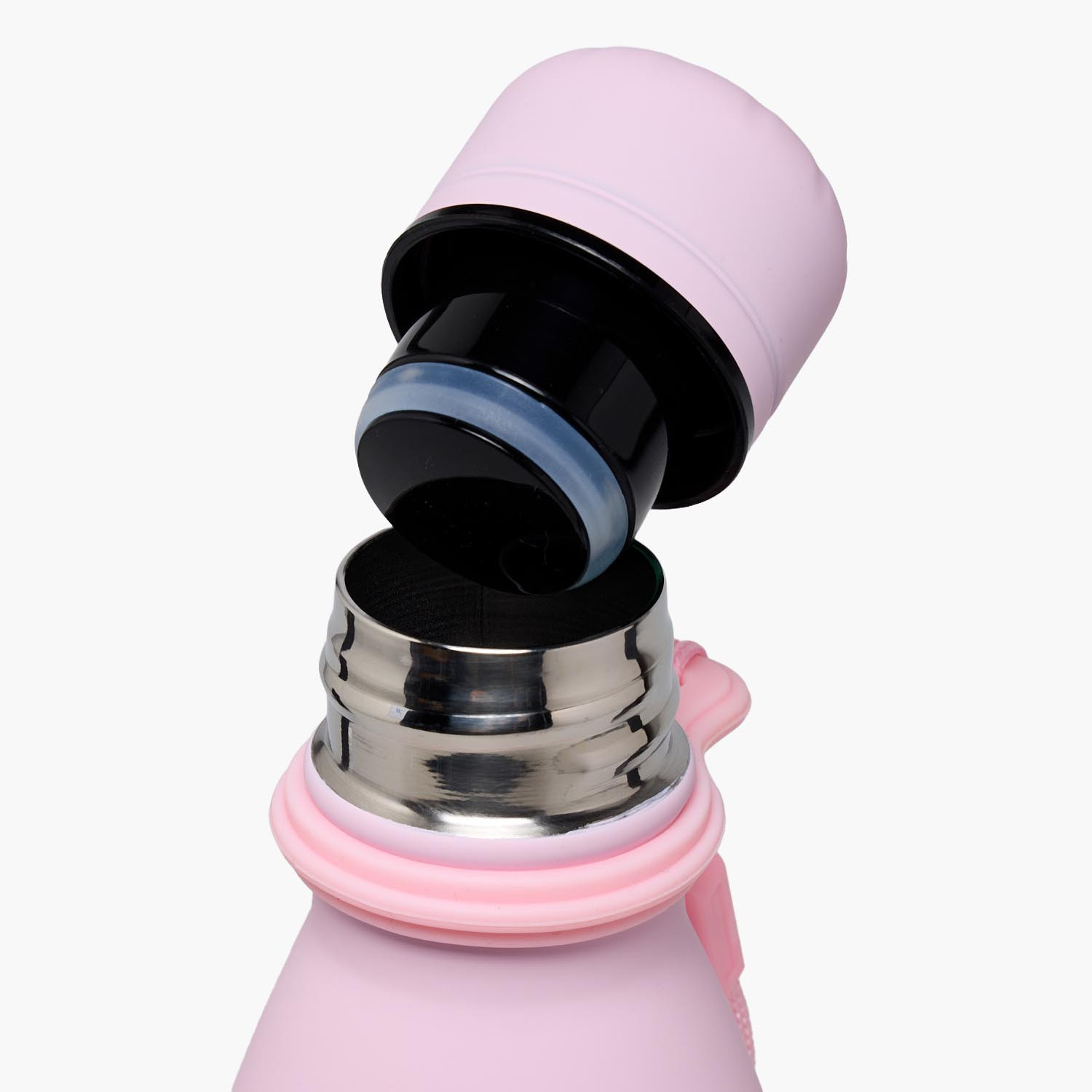 قارورة مياه ستانليس ستيل سادة بفوهة واسعة وحزام معصم من جونيورز-school-waterbottles-image-6
