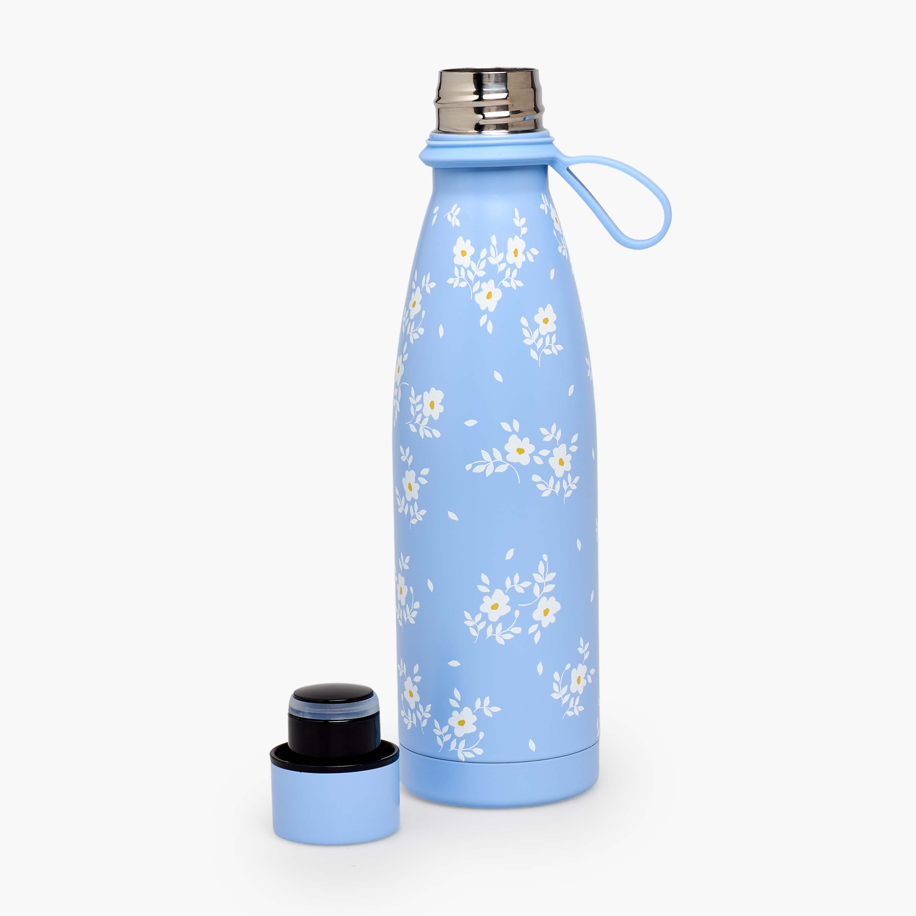قارورة مياه ستانليس ستيل بجدار مزدوج وتصميم مانع للتسرب وطبعات زهرية من جونيورز-school-waterbottles-image-3
