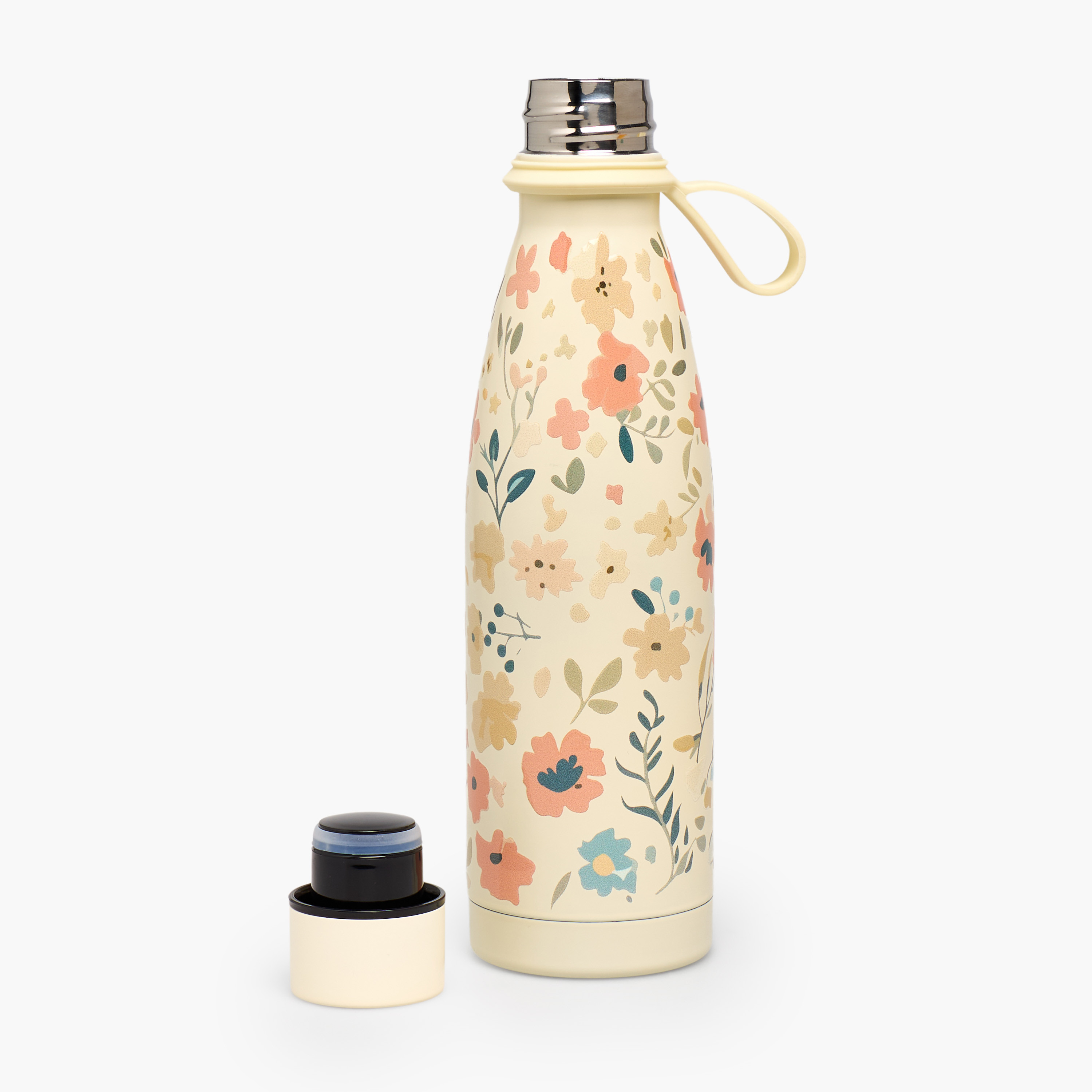 قارورة مياه ستانليس ستيل بجدار مزدوج وتصميم مانع للتسرب وطبعات زهرية من جونيورز-school-waterbottles-image-3