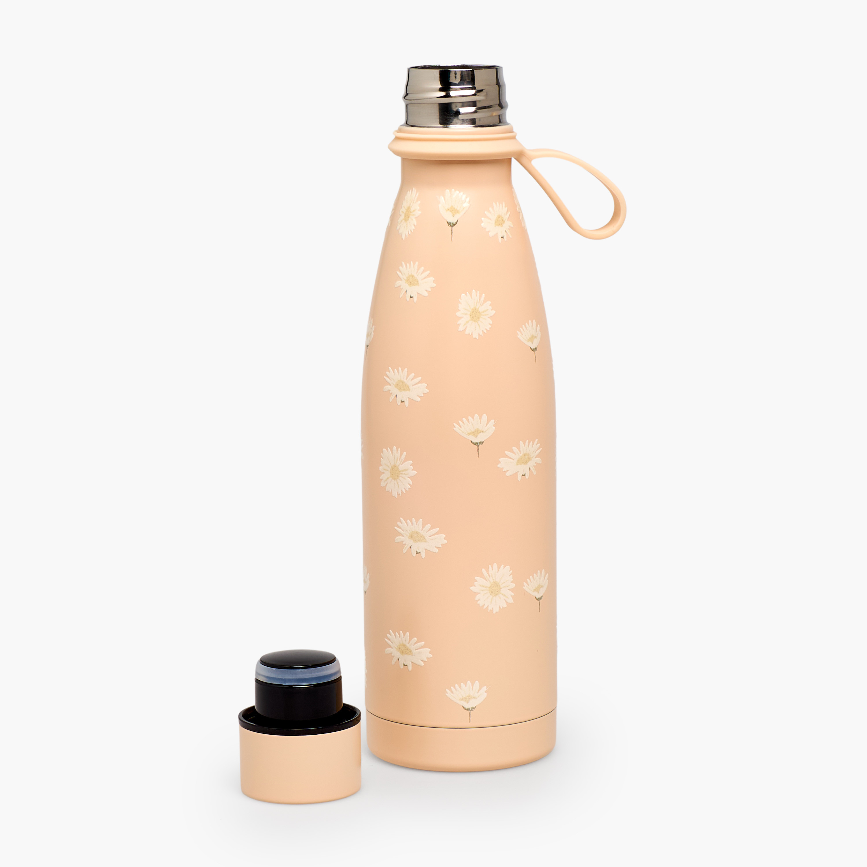 Juniors Floral Print Stainless Steel Water Bottle with Double Wall and Leakproof Design-school-waterbottles-image-3