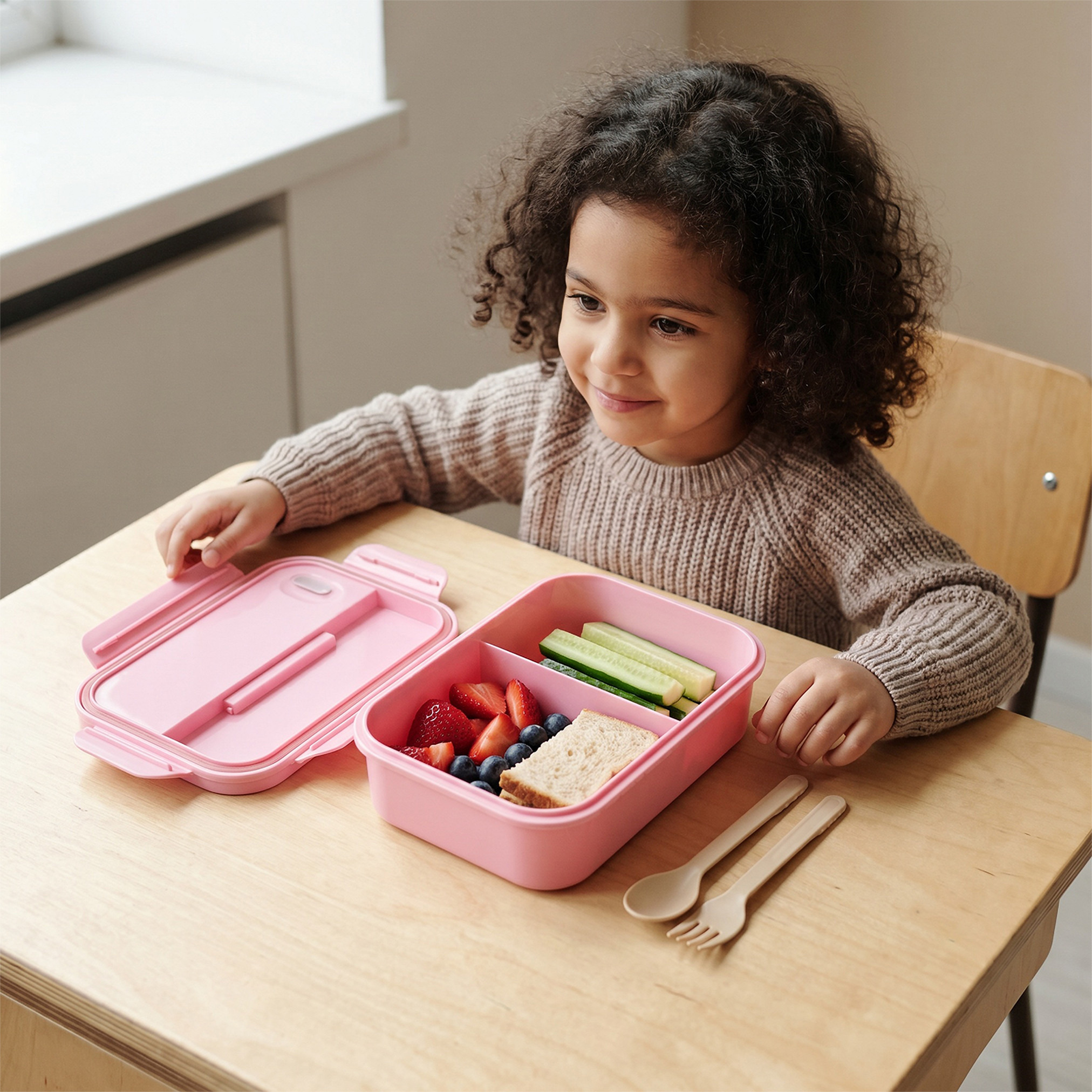 Juniors Solid Lunch Box for Girls with Cutlery-school-lunchessentials-lunchboxes-image-3