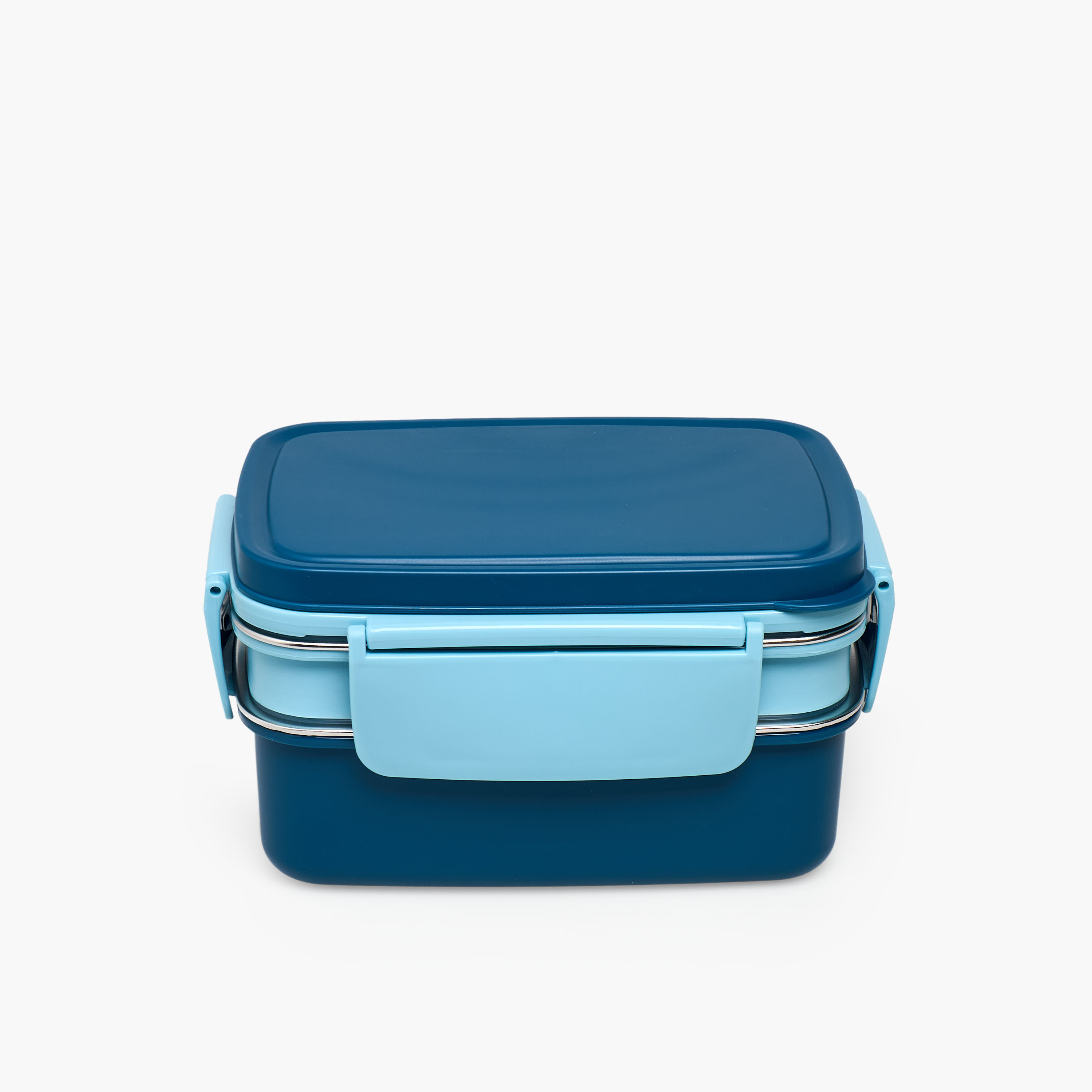 صندوق غداء سادة بغطاء بمشبك إغلاق للأطفال من جونيورز - 950 مل-school-lunchessentials-lunchboxes-image-1