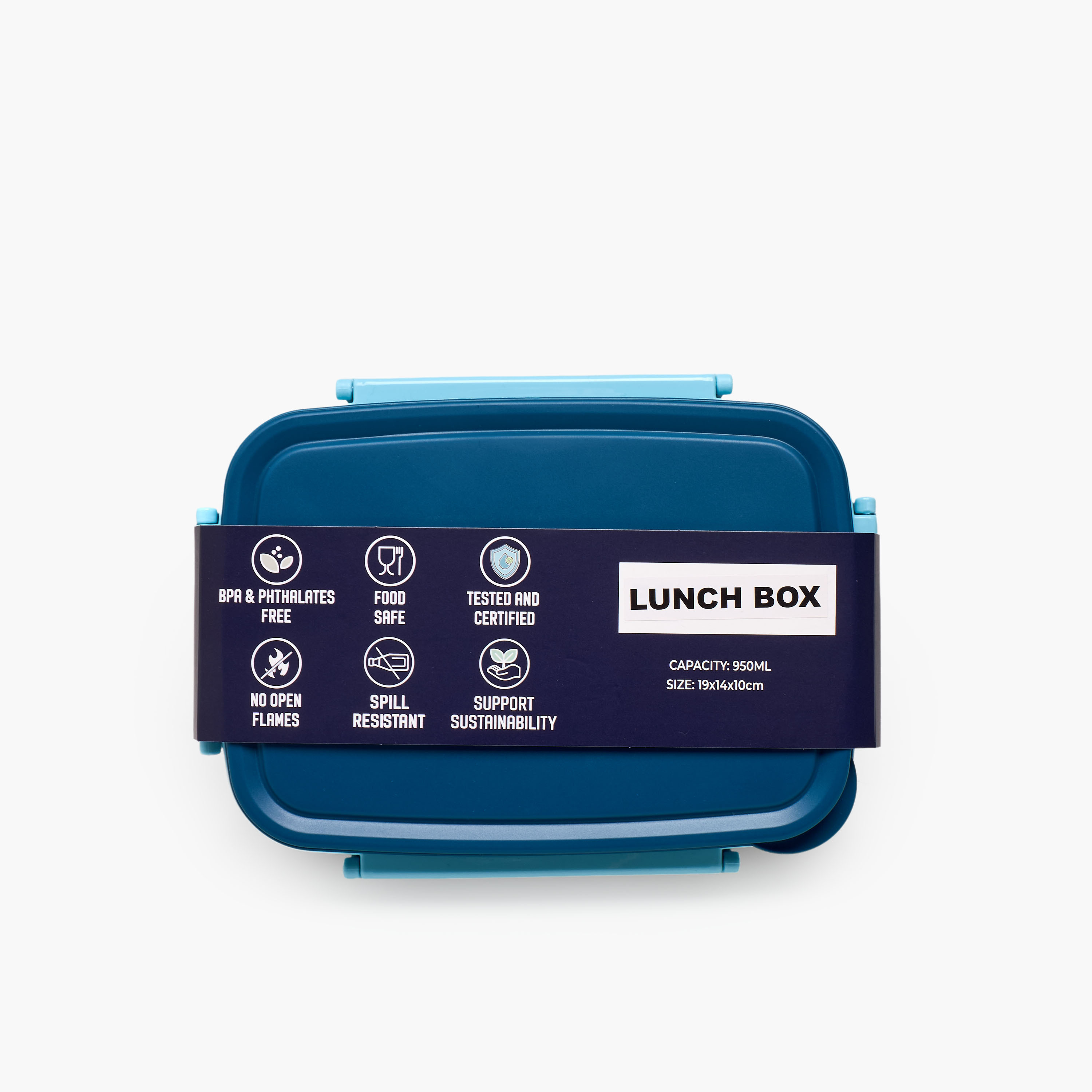 صندوق غداء سادة بغطاء بمشبك إغلاق للأطفال من جونيورز - 950 مل-school-lunchessentials-lunchboxes-image-8