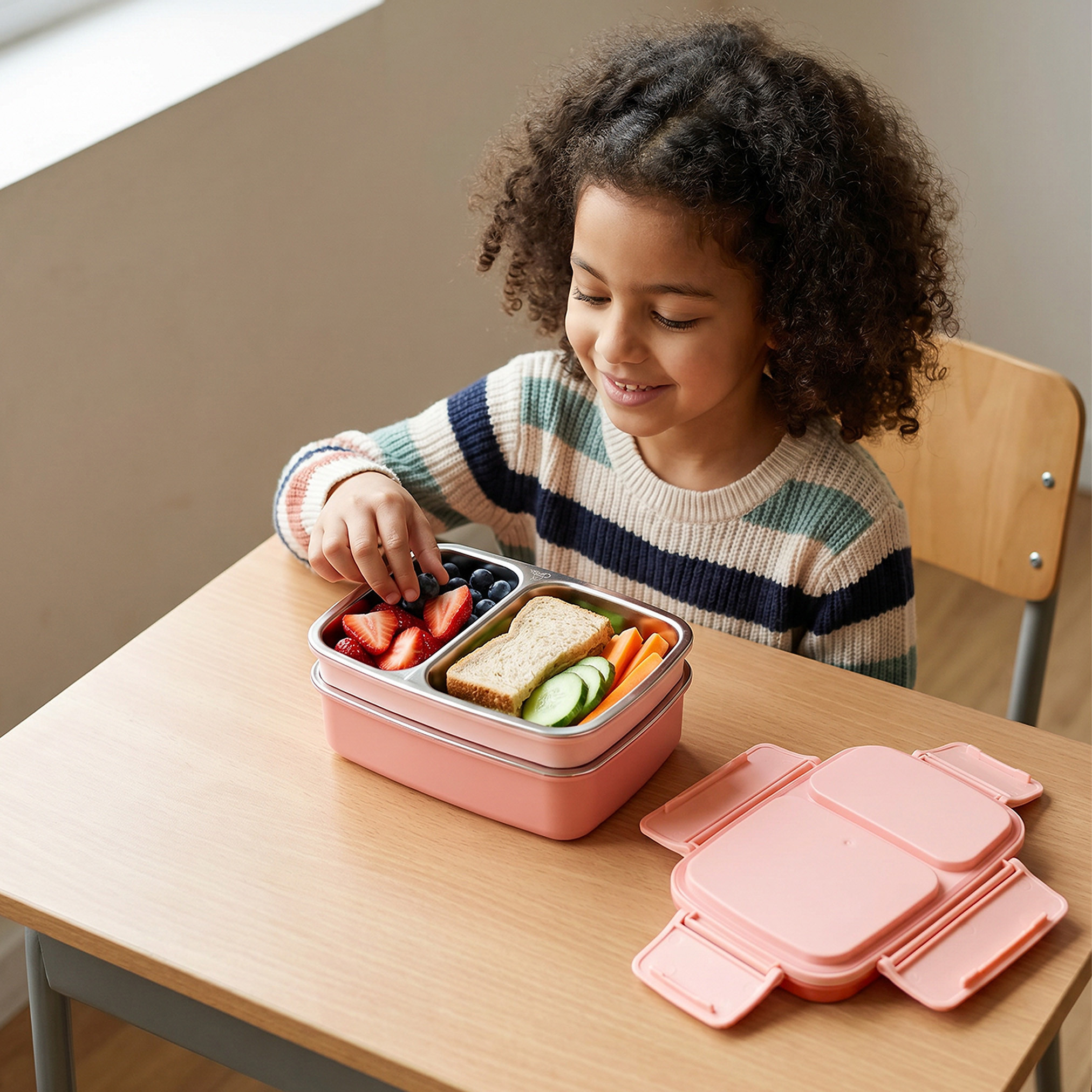Juniors Solid Lunch Box for Kids with Clip Lock Lid - 950 ml-school-lunchessentials-lunchboxes-image-3