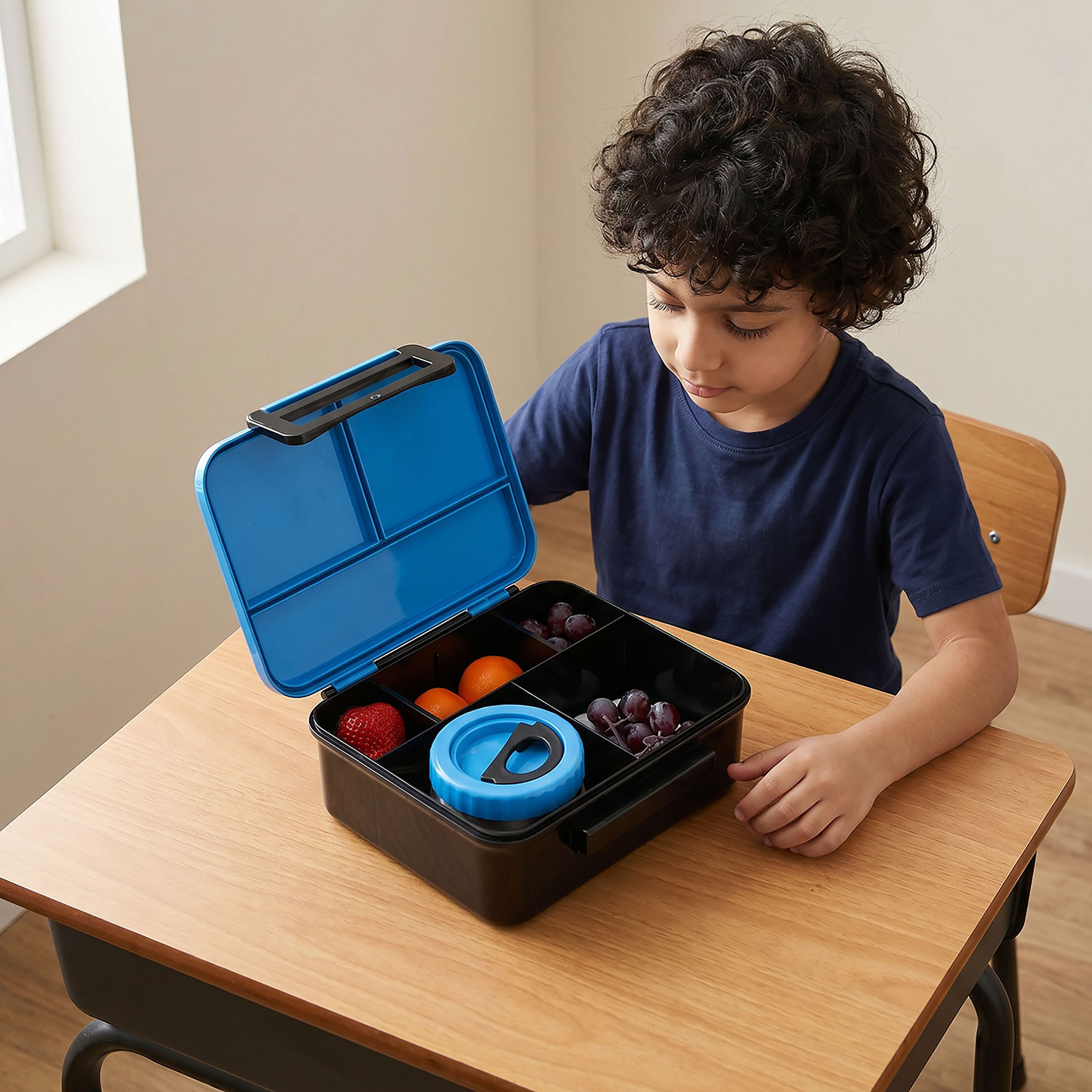 صندوق غداء بينتو سادة للأطفال مع جرة طعام من جونيورز-school-lunchessentials-lunchboxes-image-3