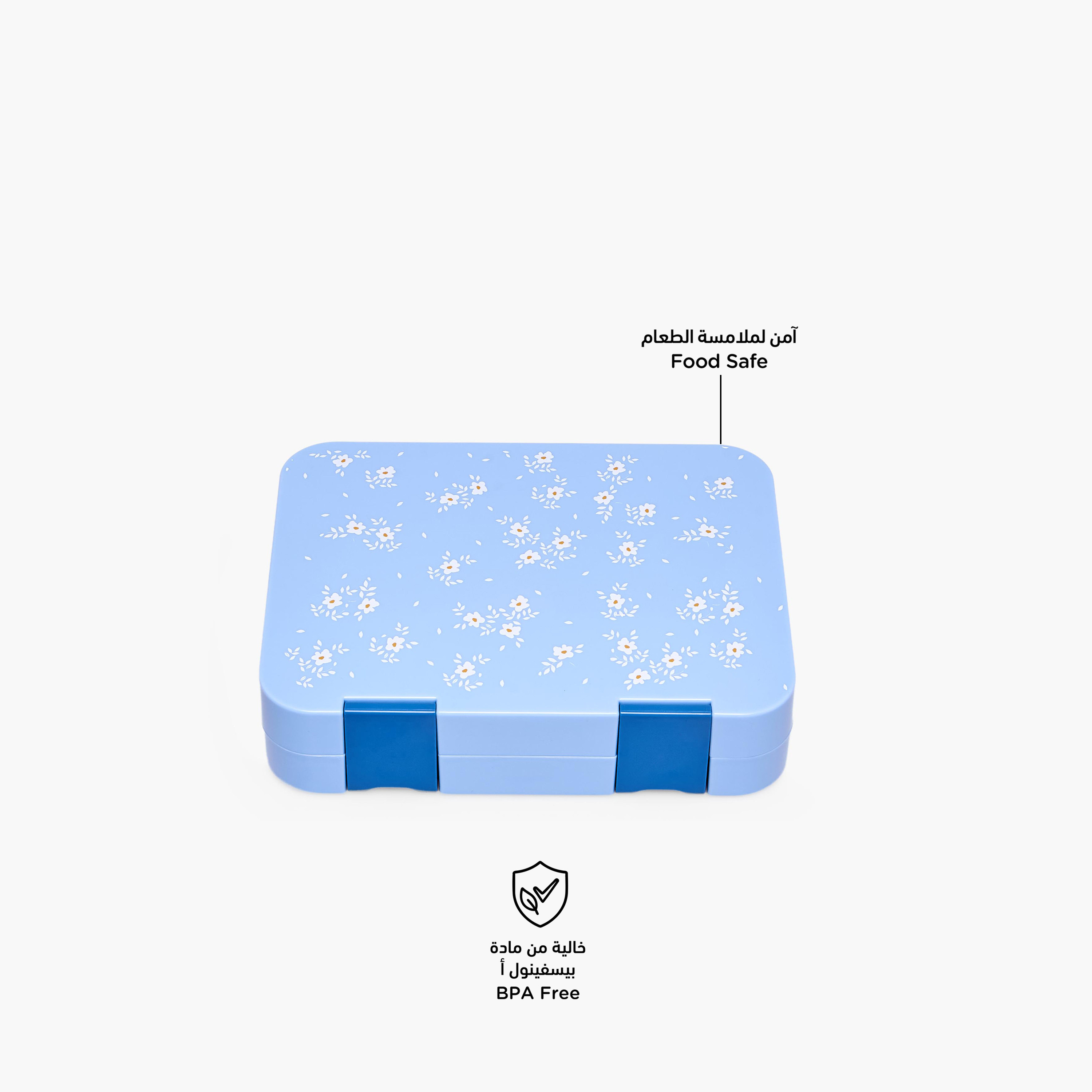 صندوق غداء مطبوع بالبنات مع غطاء إغلاق مشبك من جونيورز - 1 لتر-school-lunchessentials-lunchboxes-image-2