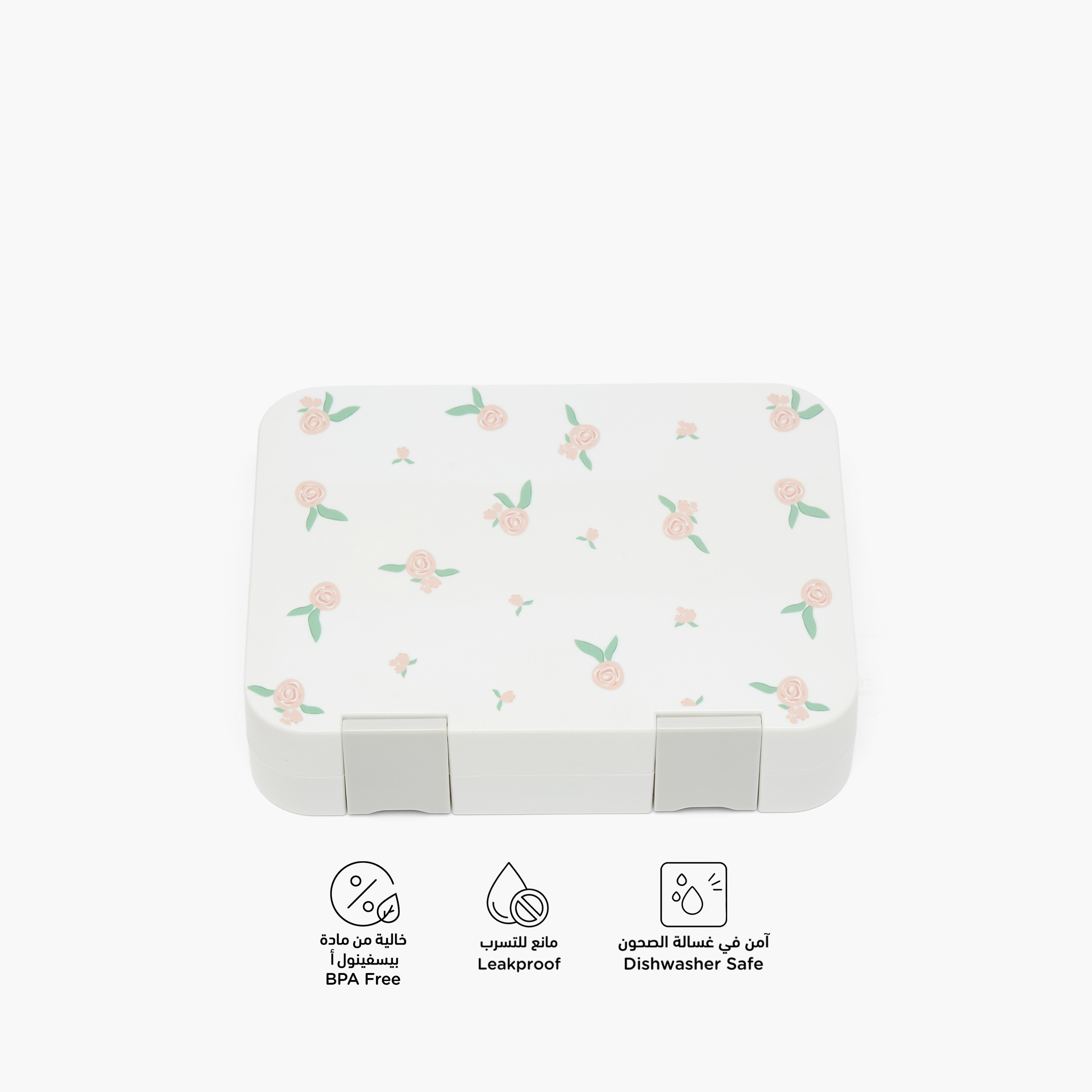 Juniors Floral Print Sandwich Box for Girls 8-13 Years with 6 Compartments-school-lunchessentials-lunchboxes-image-2