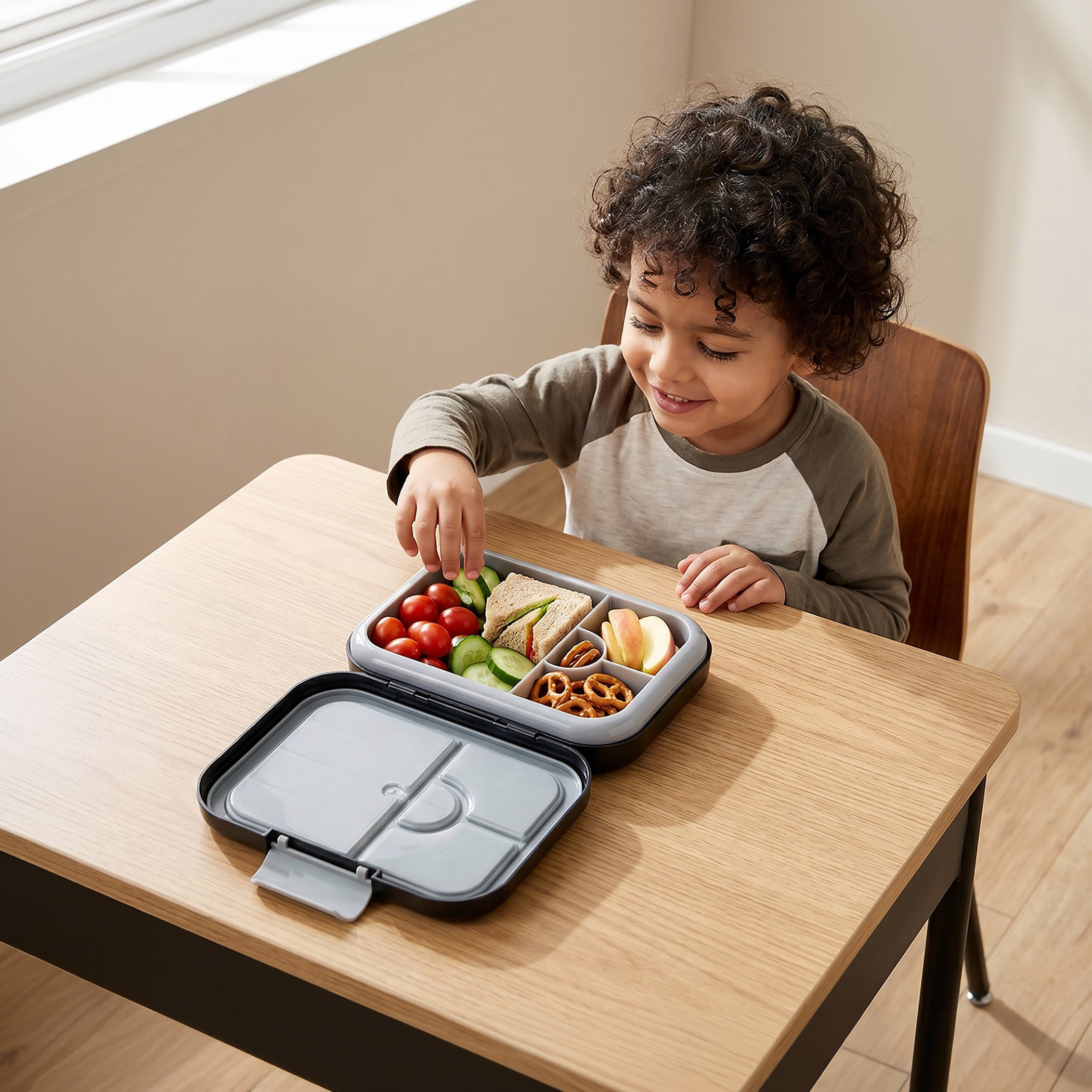 صندوق غداء بطبعات ومشبك إغلاق للأولاد من جونيورز-school-lunchessentials-lunchboxes-image-3