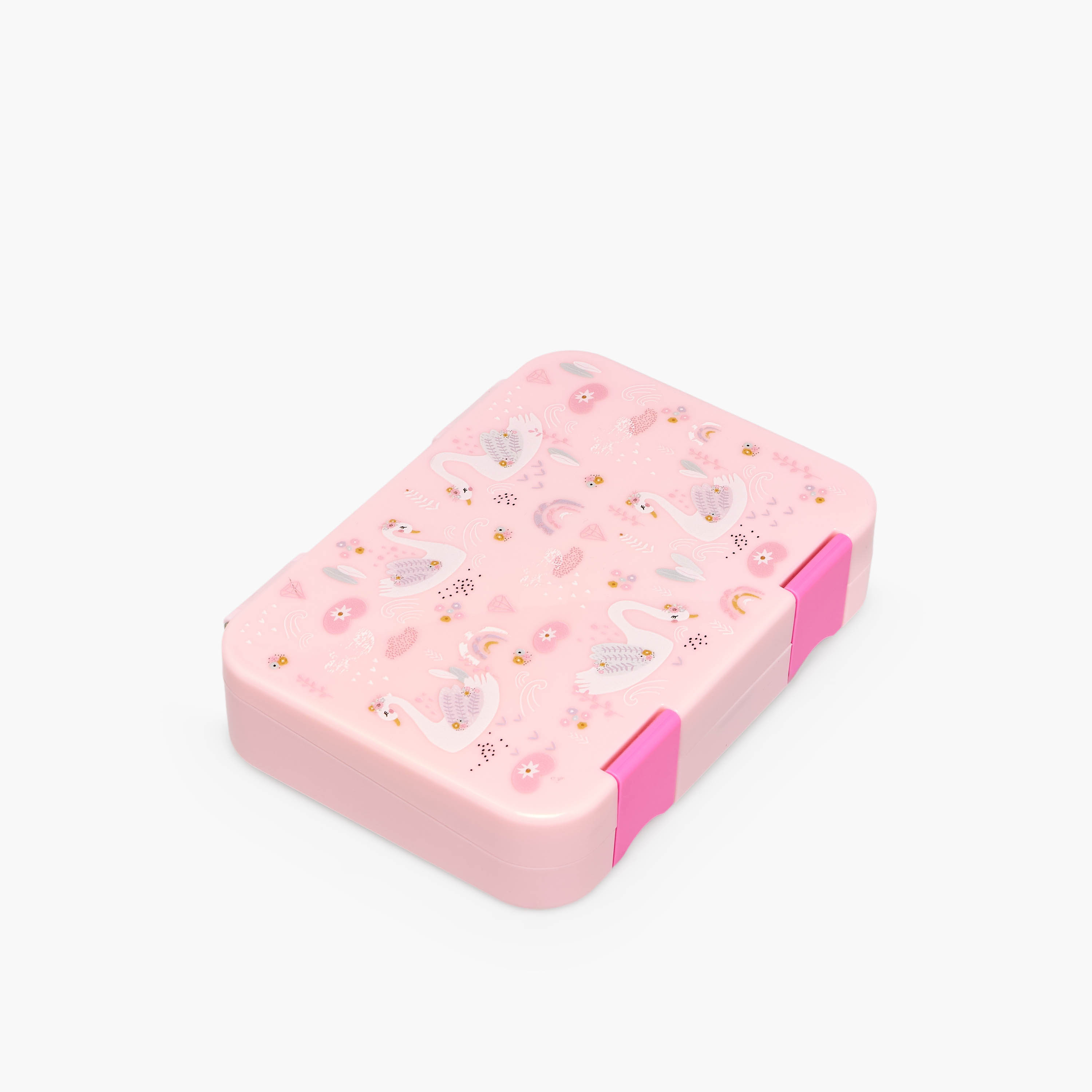 صندوق غداء بينتو بطبعات بجعة وغطاء بمشبك إغلاق من جونيورز - 750 مل-school-lunchessentials-lunchboxes-image-1