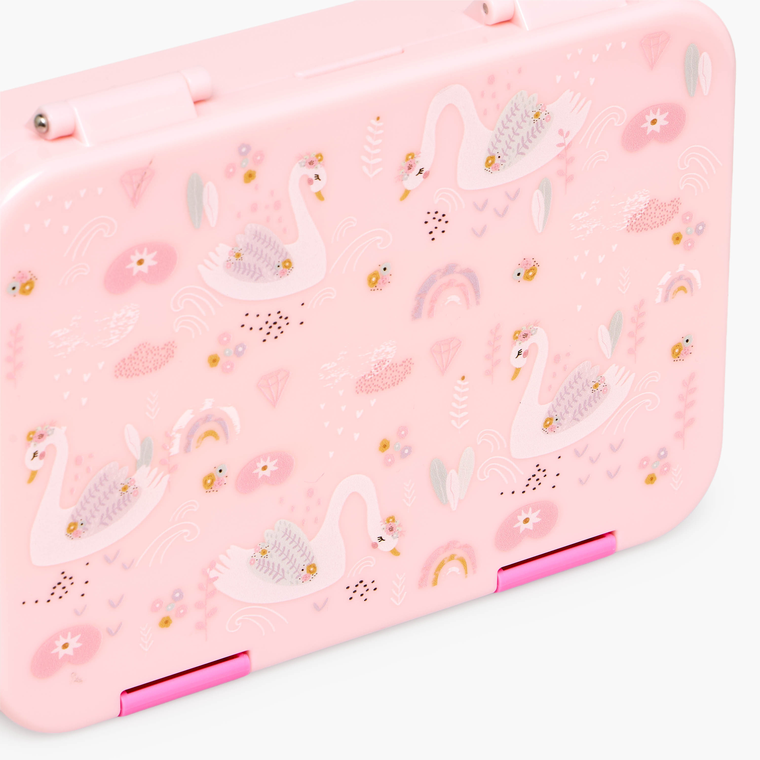 صندوق غداء بينتو بطبعات بجعة وغطاء بمشبك إغلاق من جونيورز - 750 مل-school-lunchessentials-lunchboxes-image-4