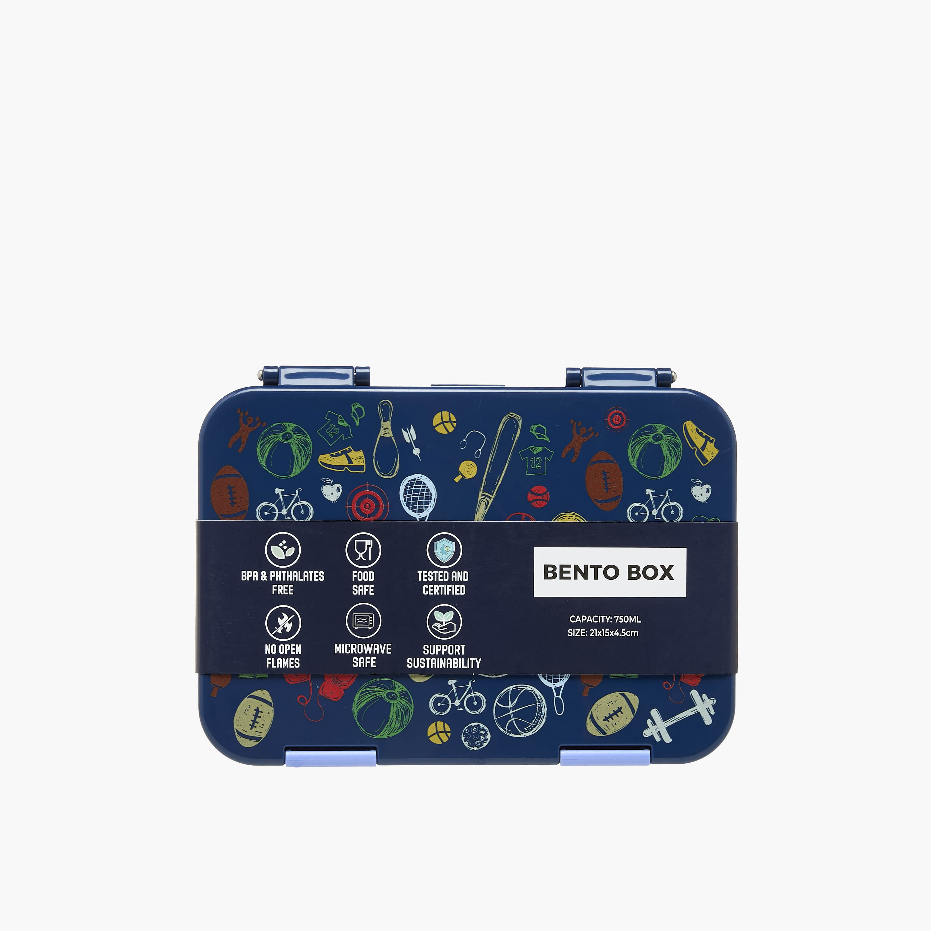 Juniors Sports Print Bento Lunch Box for Boys with Clip Lock Lid - 750 ml-school-lunchessentials-lunchboxes-image-12