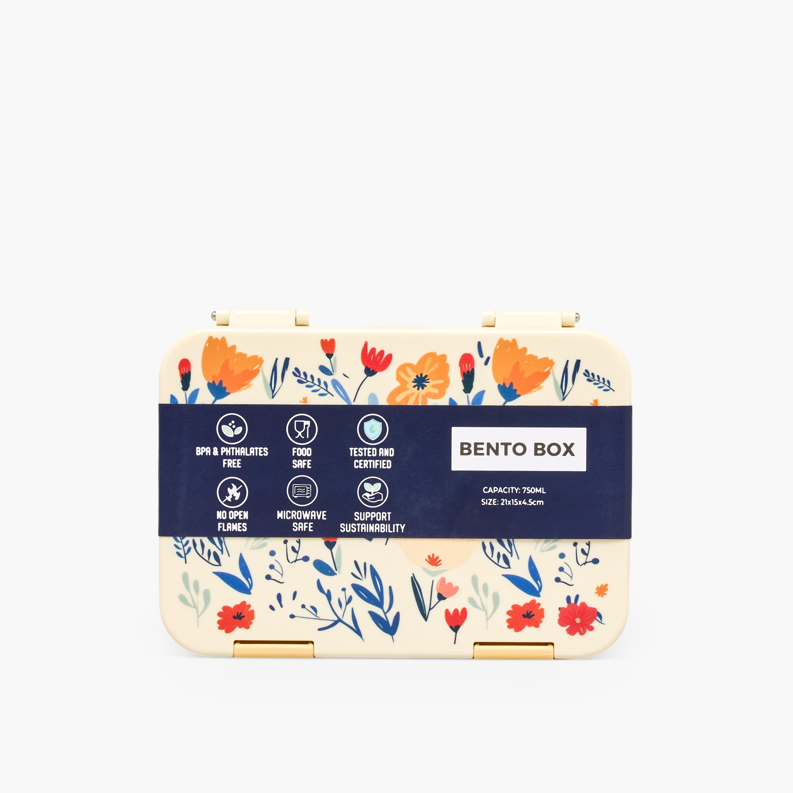 Juniors Floral Print Bento Lunch Box for Girls with Clip Lock Lid - 750 ml-school-lunchessentials-lunchboxes-image-11