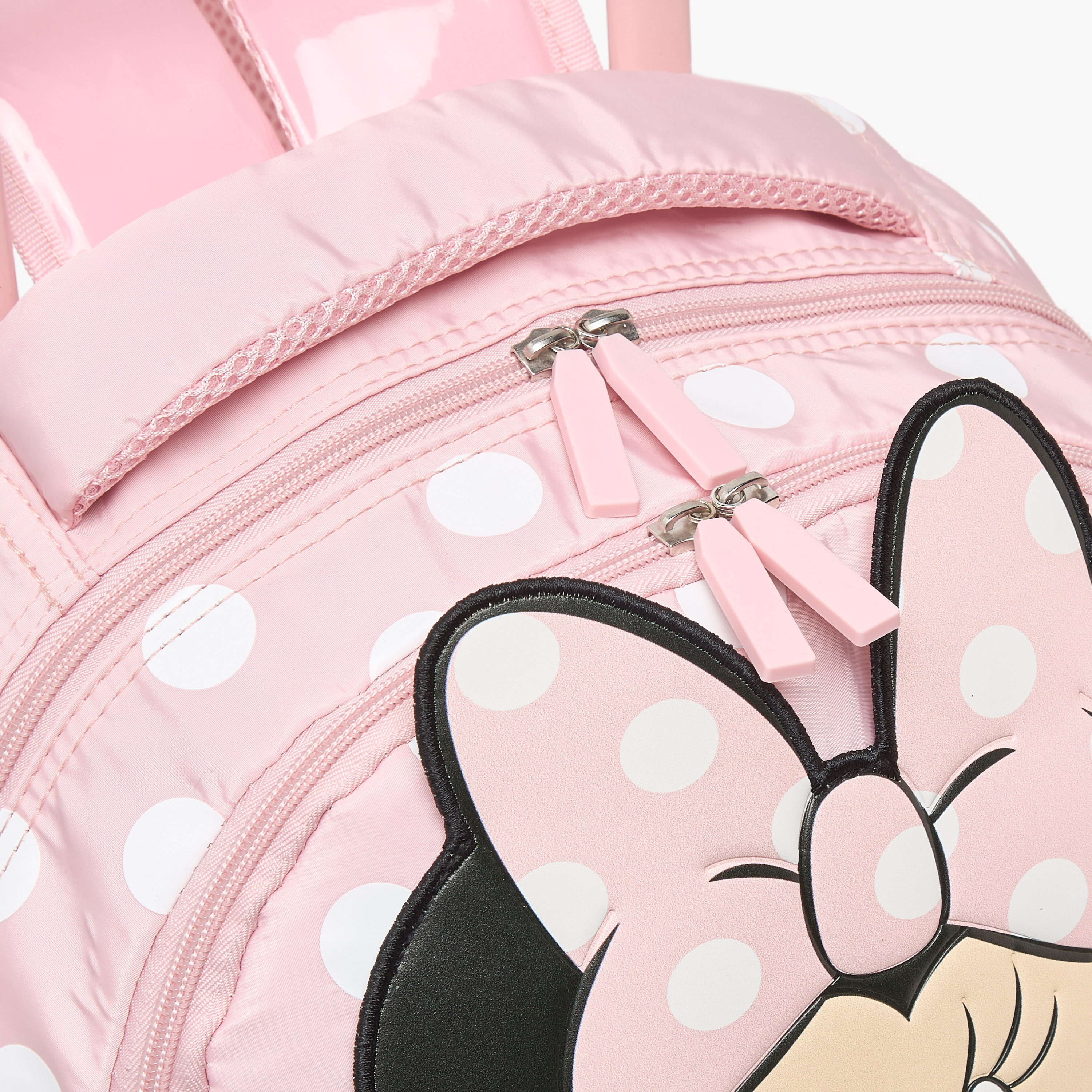 Disney Minnie Mouse Applique Trolley Bag for Girls 5-8 Years Retractable Handle - 16 inches-school-bagsandbackpacks-trolleybags-image-3