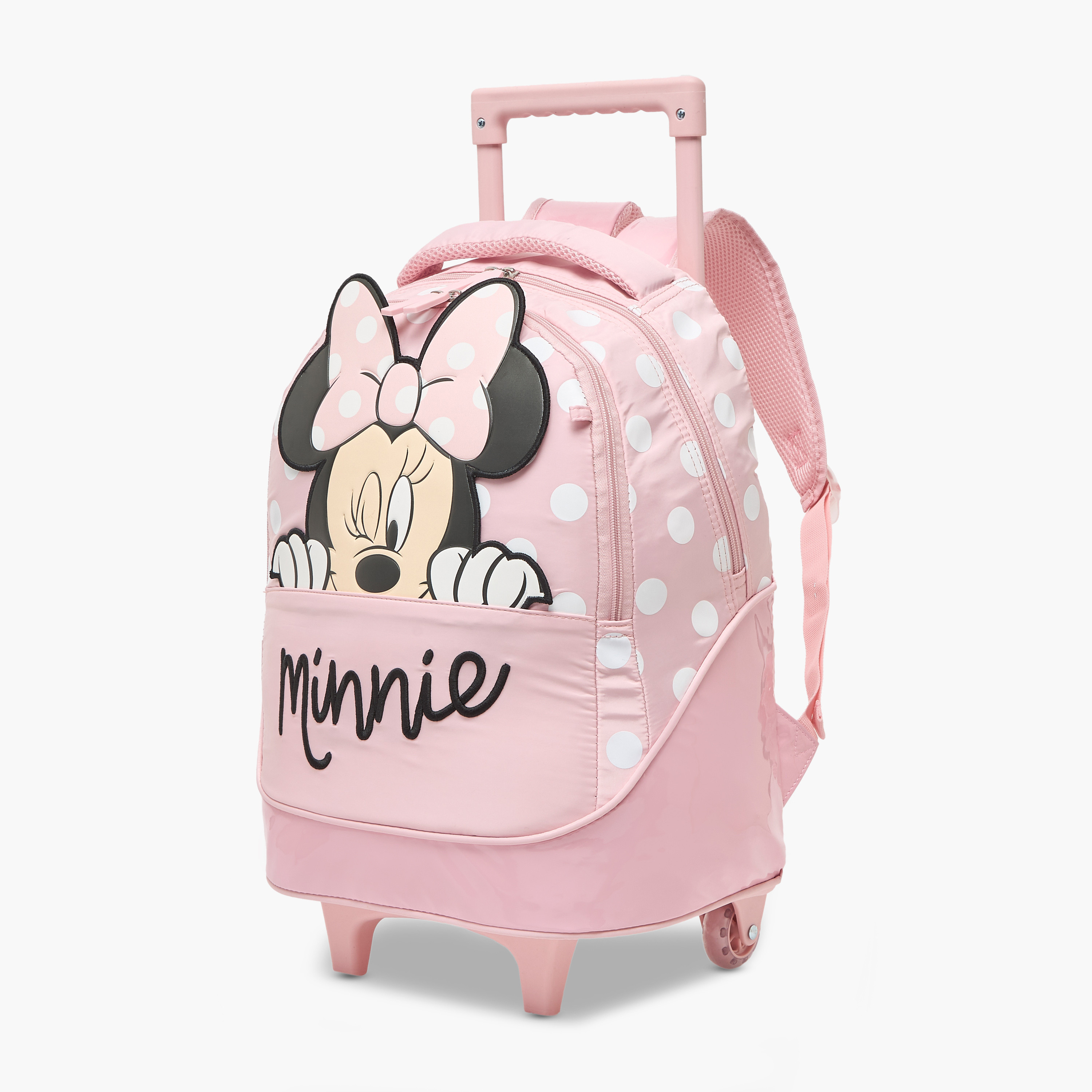 Disney Minnie Mouse Applique Trolley Bag for Girls 5-8 Years Retractable Handle - 16 inches-school-bagsandbackpacks-trolleybags-image-6