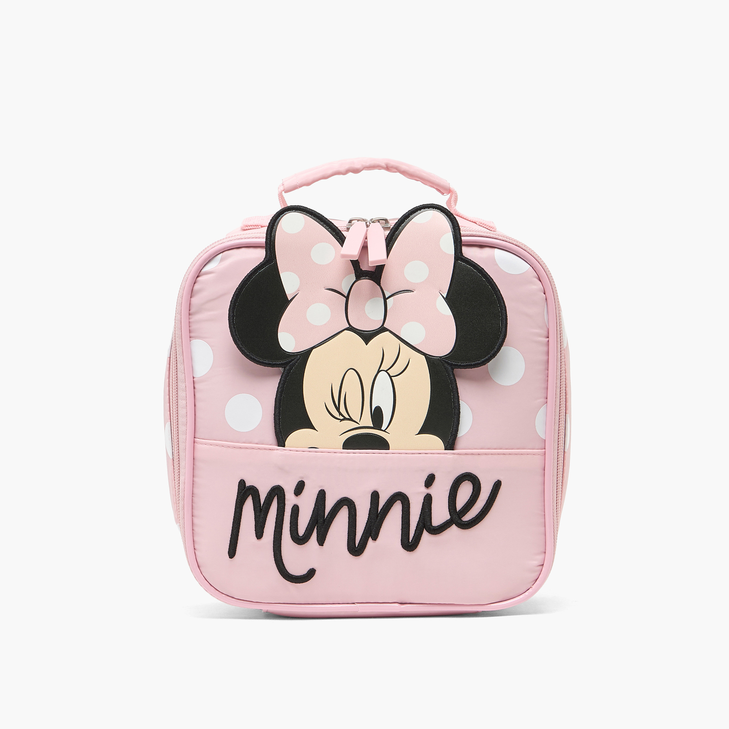 Disney Minnie Mouse Print Lunch Bag for Girls 5-8 Years with Top Handle-school-lunchessentials-lunchbags-image-1