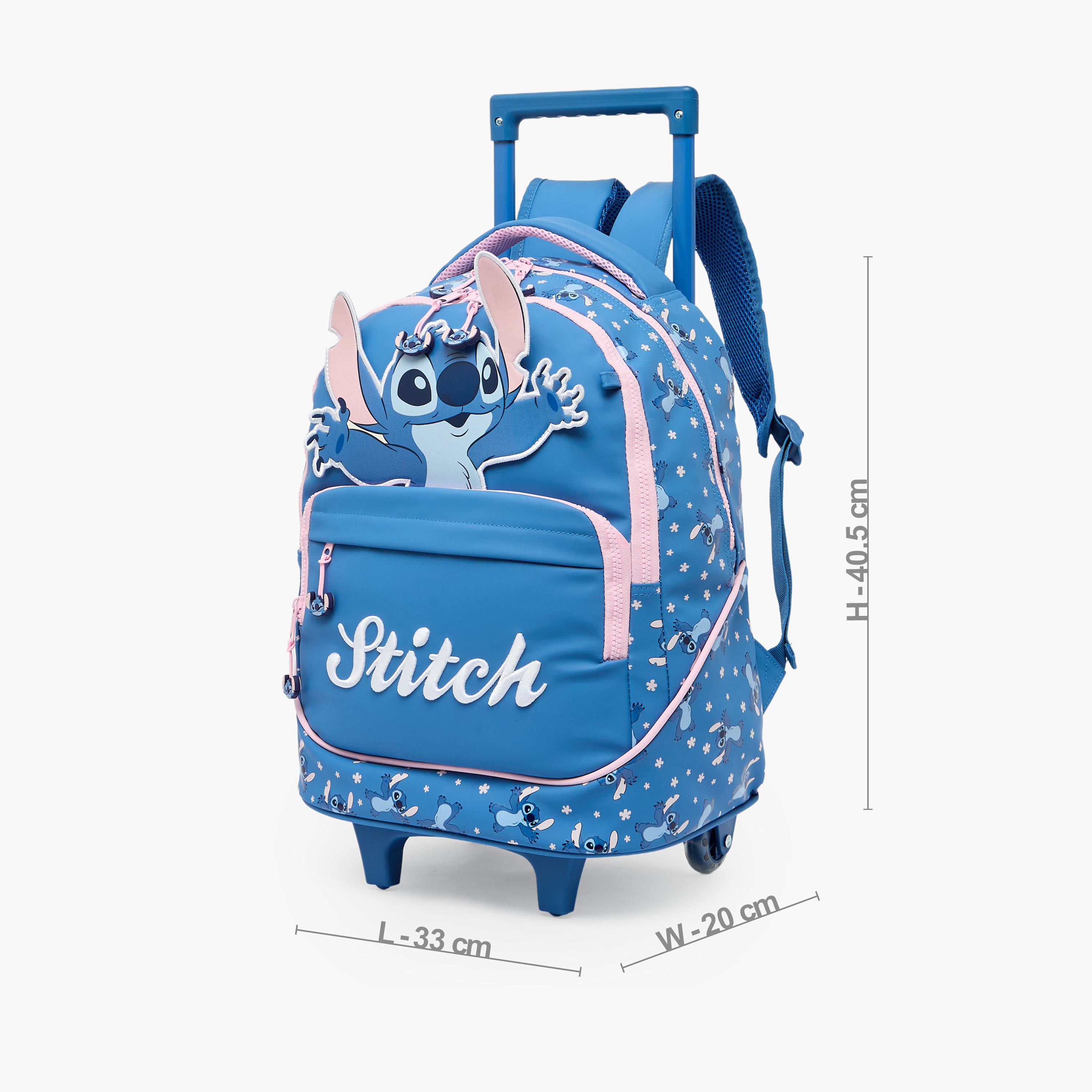 Disney Printed Trolley Bag for Girls 5-8 Years with Adjustable Shoulder Straps - 16 inches-school-bagsandbackpacks-trolleybags-image-10