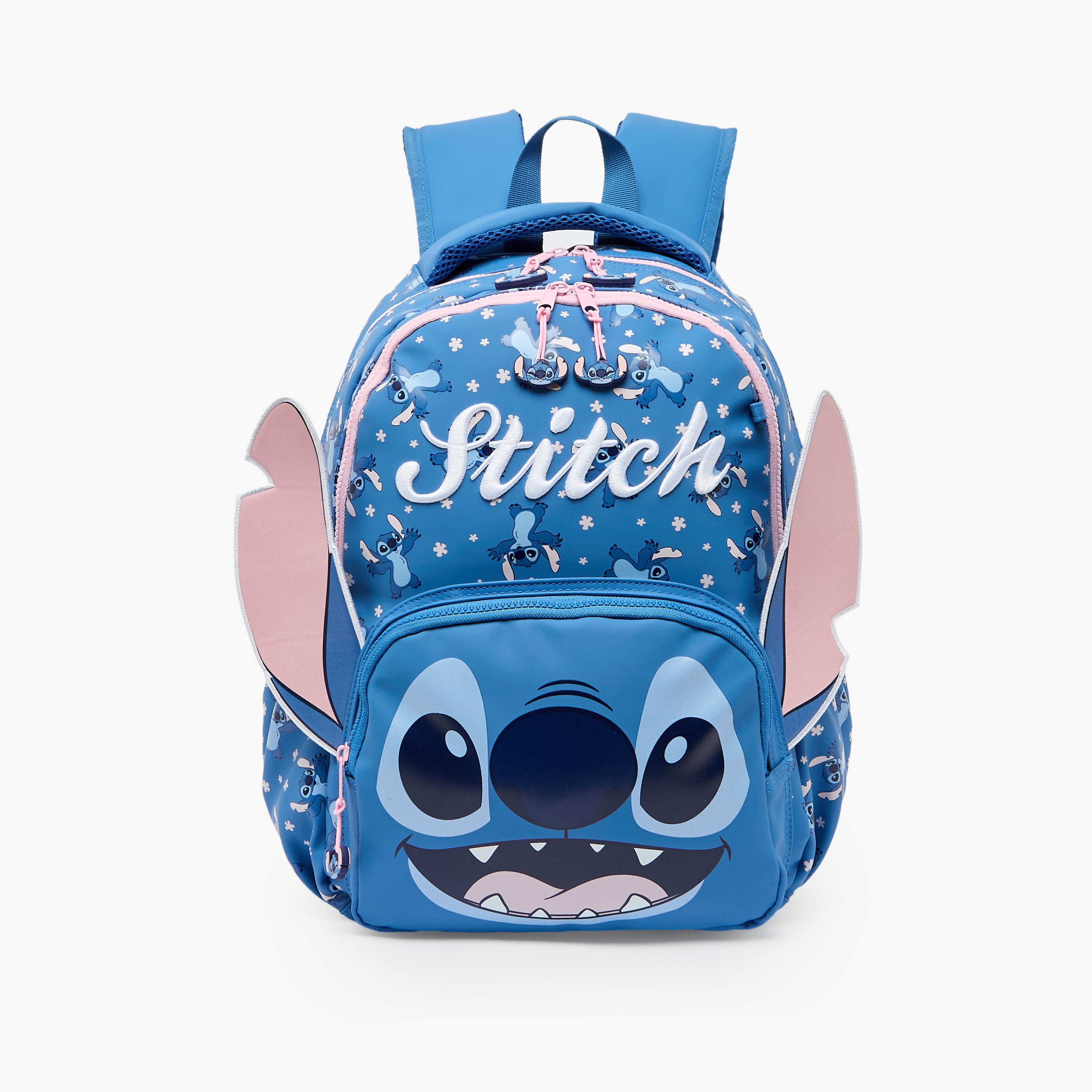 Disney Stitch Print Backpack for Girls 5-8 Years with Adjustable Shoulder Straps - 16 inches-school-bagsandbackpacks-backpacks-image-2