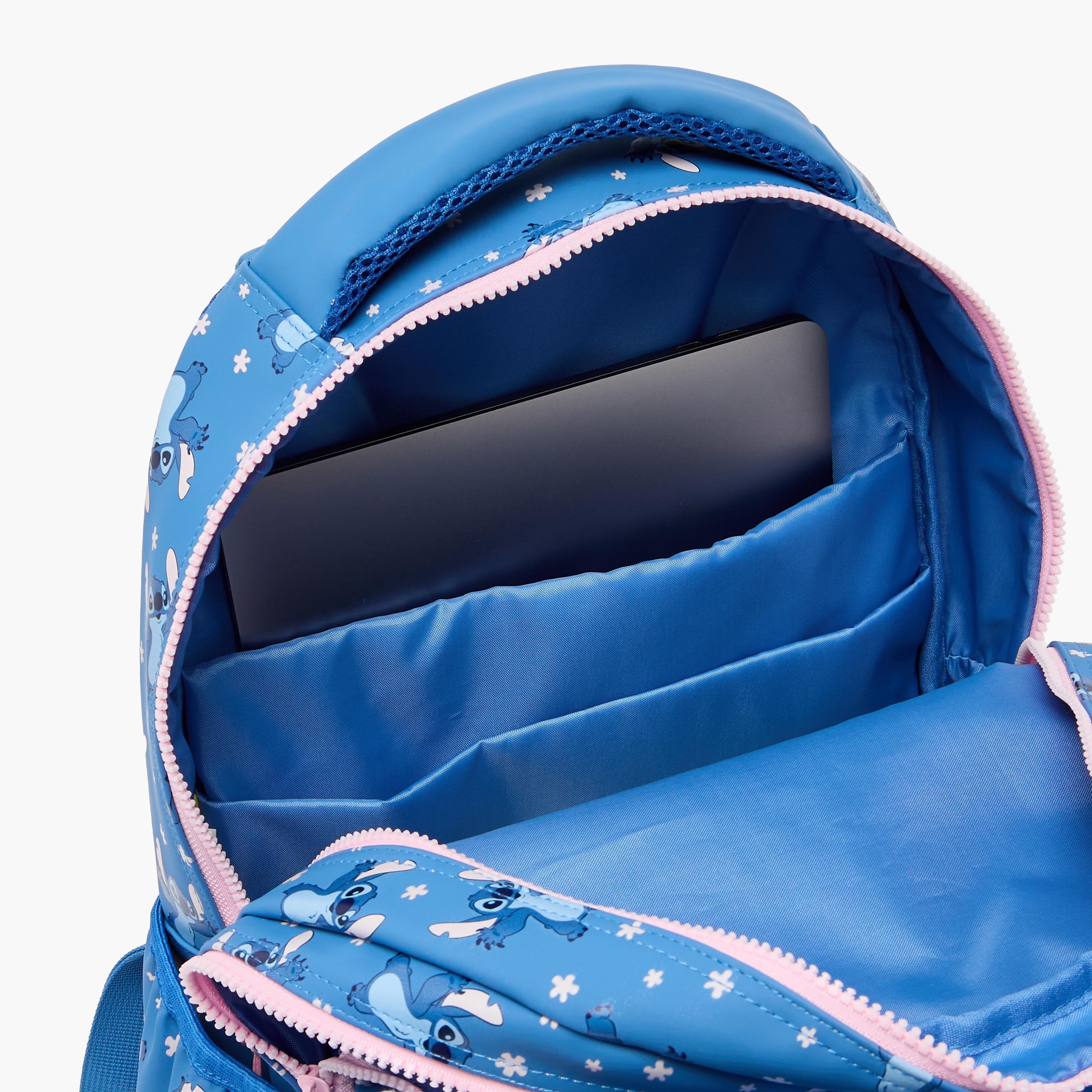 Disney Stitch Print Backpack for Girls 5-8 Years with Adjustable Shoulder Straps - 16 inches-school-bagsandbackpacks-backpacks-image-7