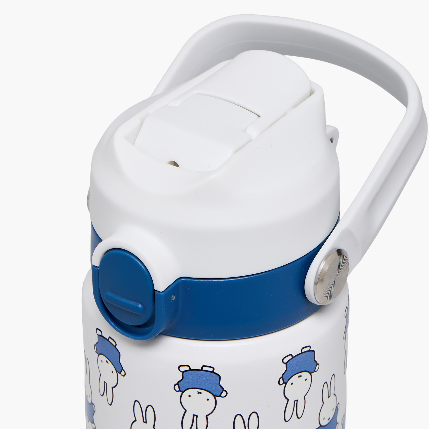Mercis Miffy Print Stainless Steel Water Bottle with Spout and Lid-school-waterbottles-image-4