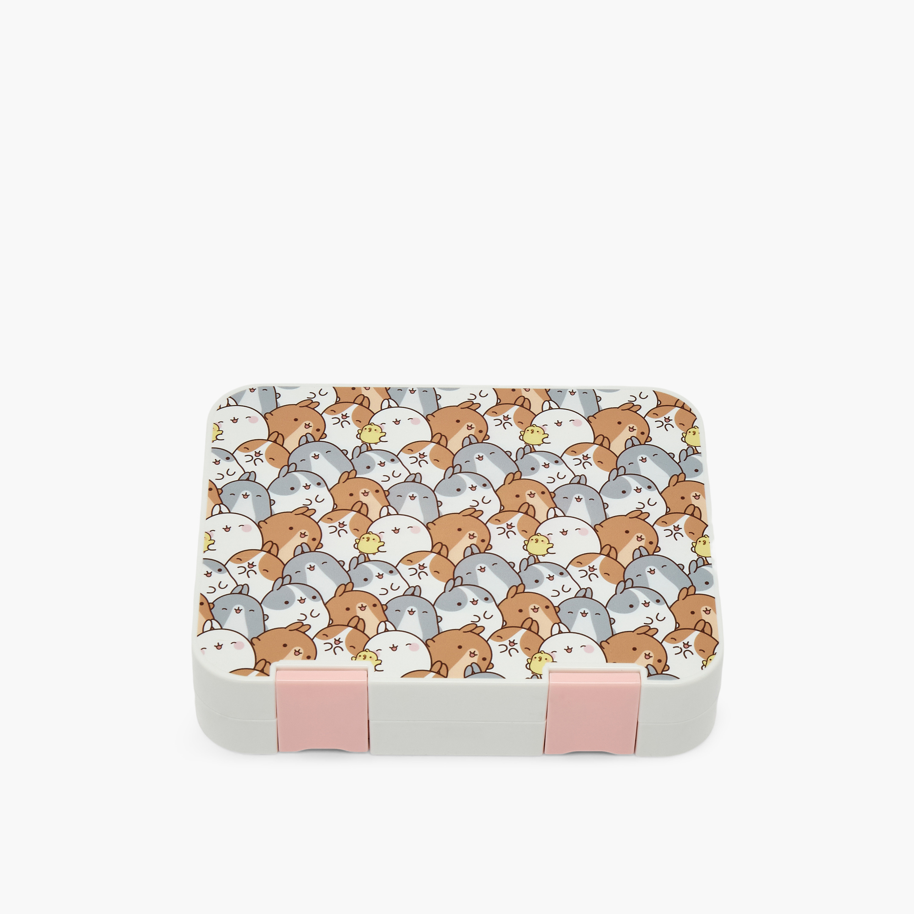 Millimages Molang Print Bento Lunch Box for Girls with Clip Lock Lid - 1 L-school-lunchessentials-lunchboxes-image-1