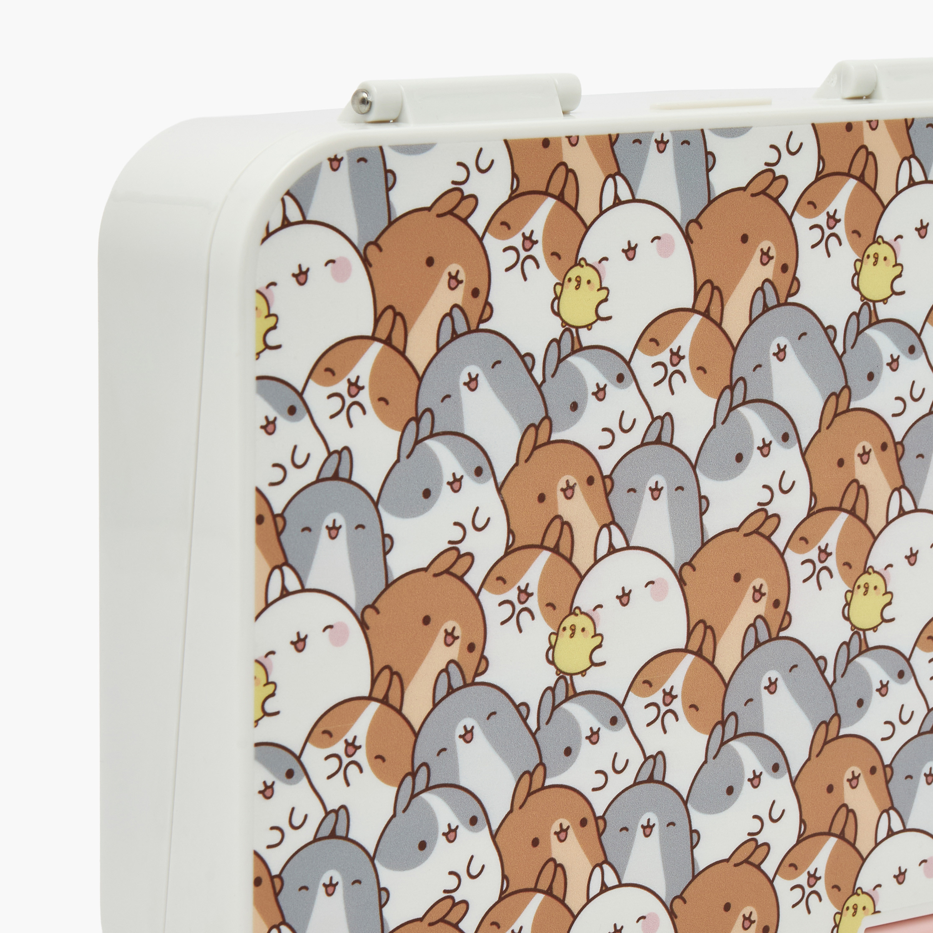 Millimages Molang Print Bento Lunch Box for Girls with Clip Lock Lid - 1 L-school-lunchessentials-lunchboxes-image-5