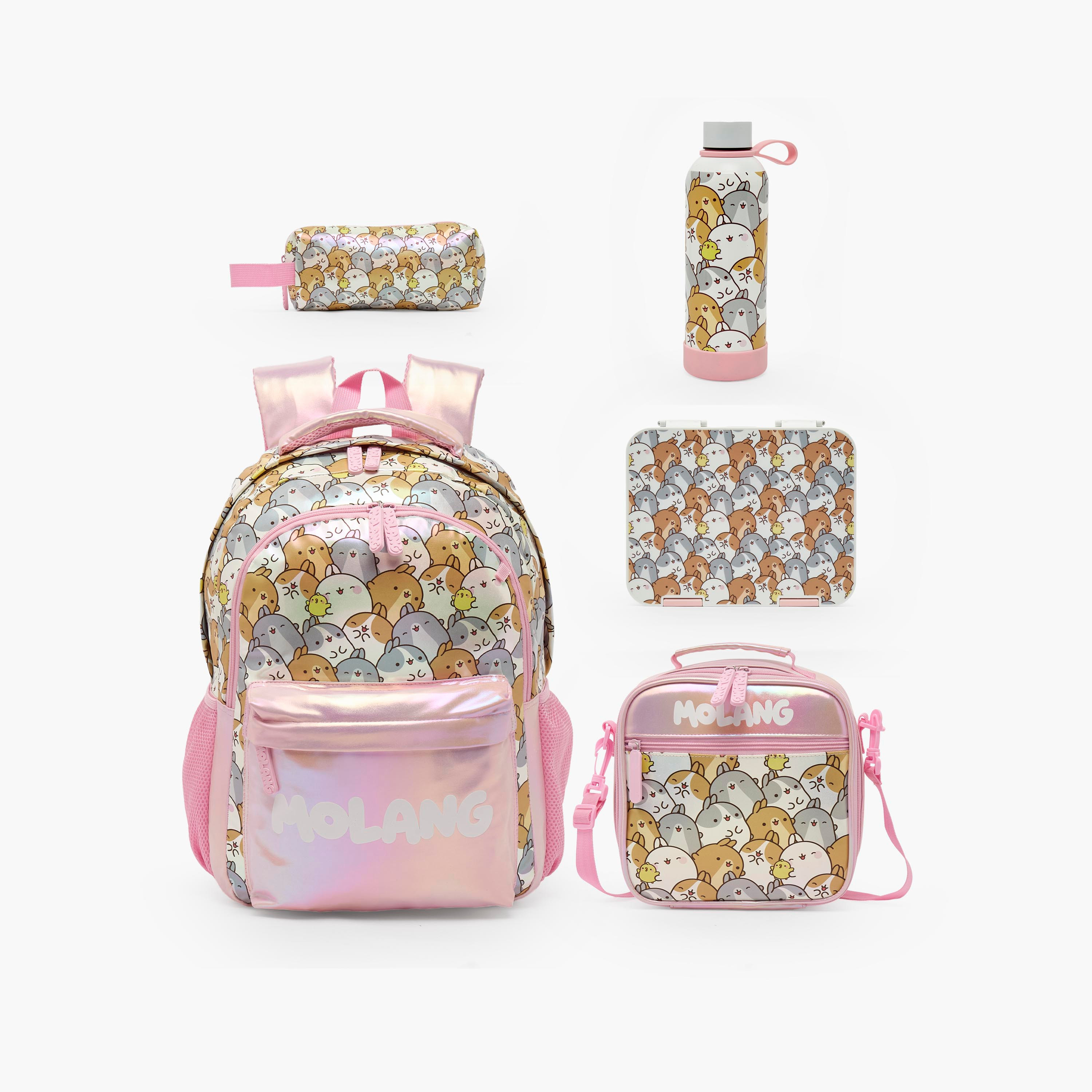قارورة مياه ستانلس ستيل بطبعات مولانج وحلقة مقبض من ميلي إيميجز - 500 مل-school-waterbottles-image-10